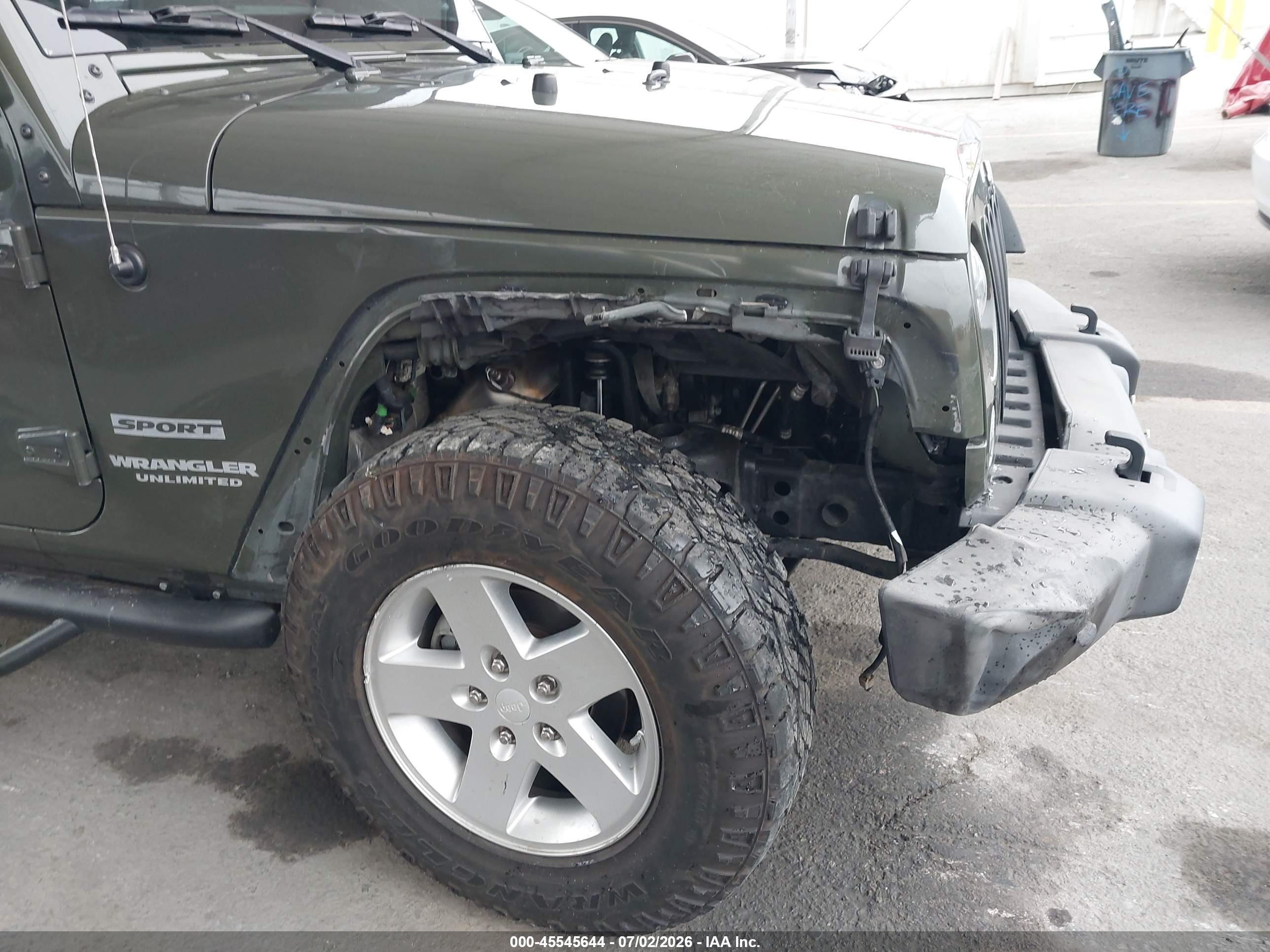 2015 Jeep Wrangler Unlimited Sport Green vin: 1C4BJWDG0FL707770