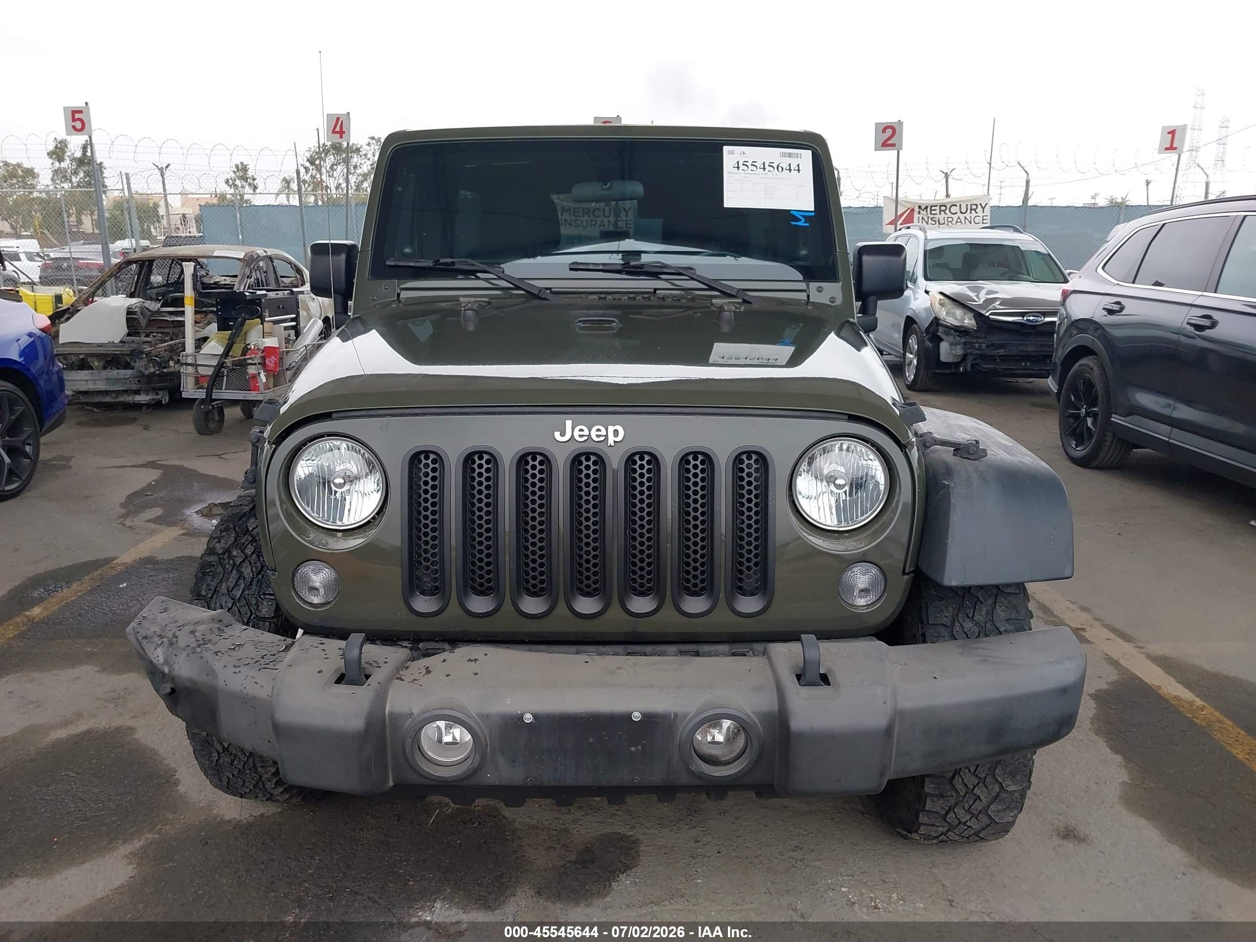 2015 Jeep Wrangler Unlimited Sport Green vin: 1C4BJWDG0FL707770
