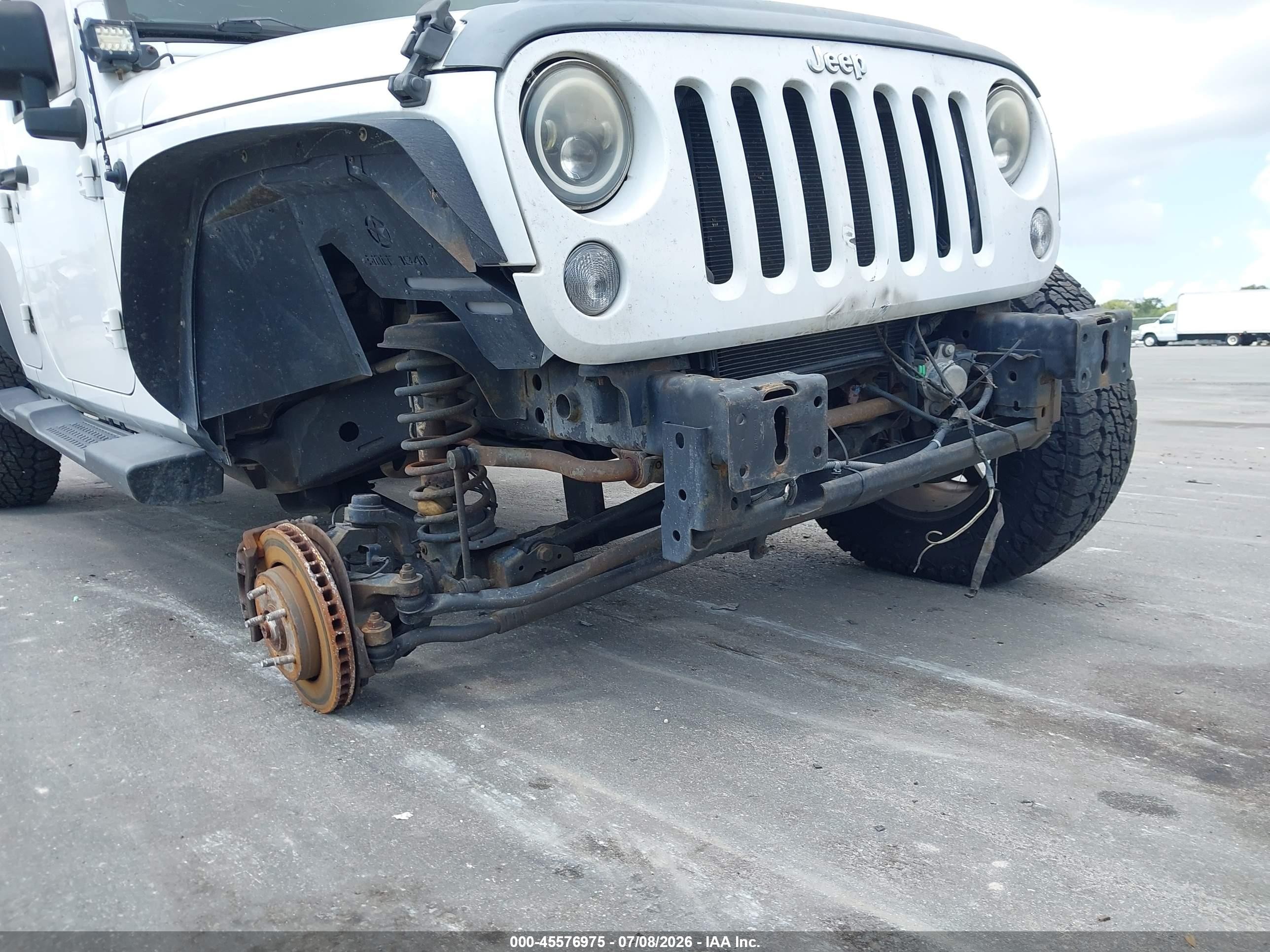 2015 Jeep Wrangler Unlimited Sport White vin: 1C4BJWDG0FL766964