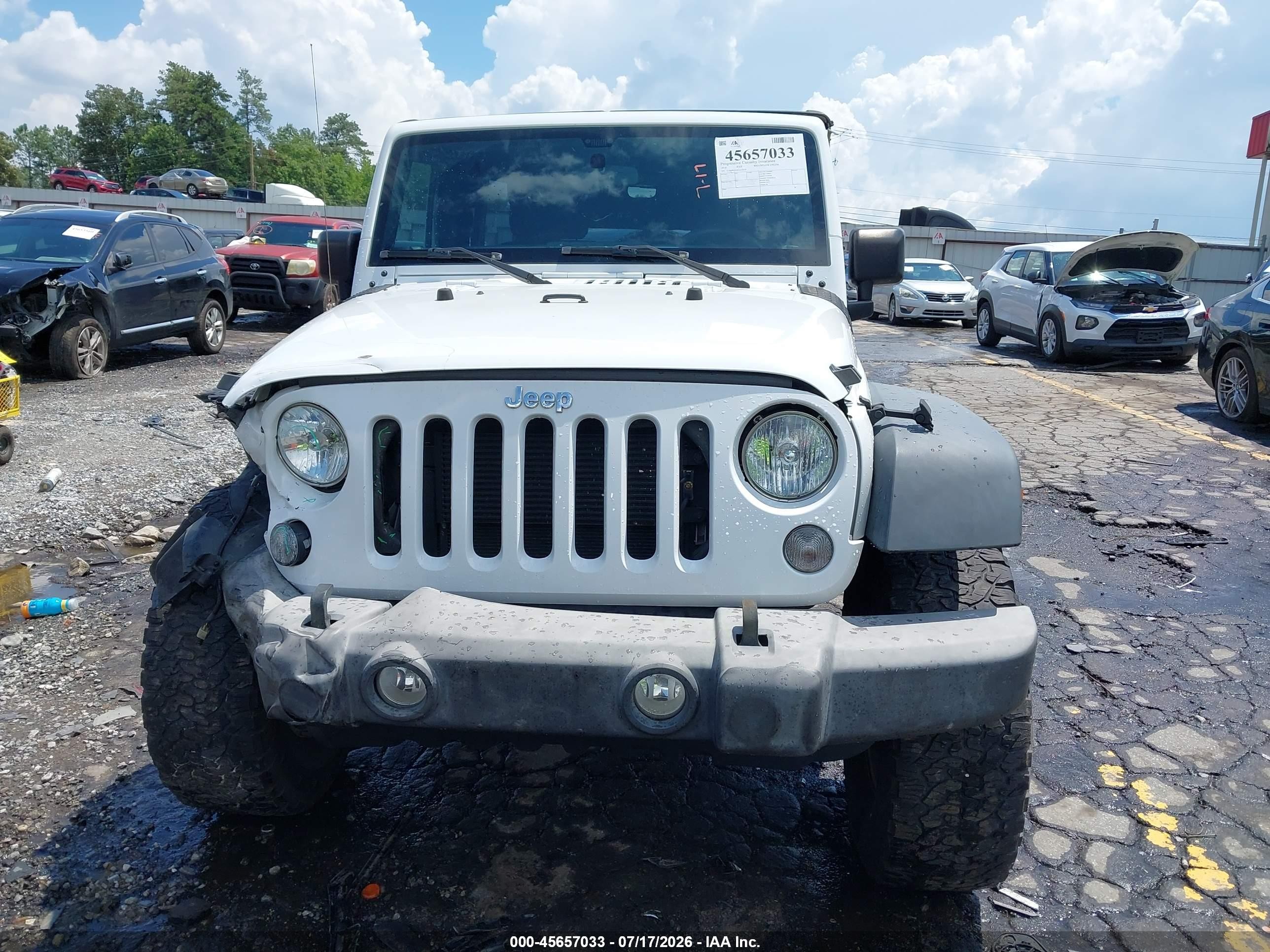 2016 Jeep Wrangler Unlimited Sport White vin: 1C4BJWDG0GL310318