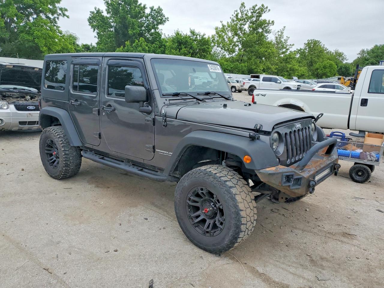2017 Jeep Wrangler Unlimited Sport Gray vin: 1C4BJWDG0HL569571