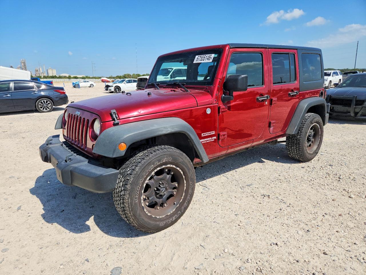 2012 Jeep Wrangler Unlimited Sport Red vin: 1C4BJWDG1CL136754