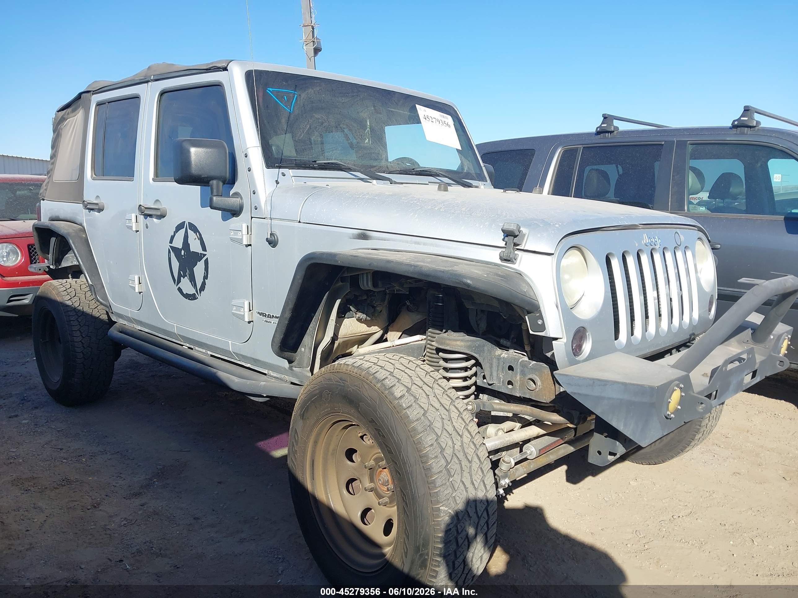 2012 Jeep Wrangler Unlimited Sport Gray vin: 1C4BJWDG1CL217012