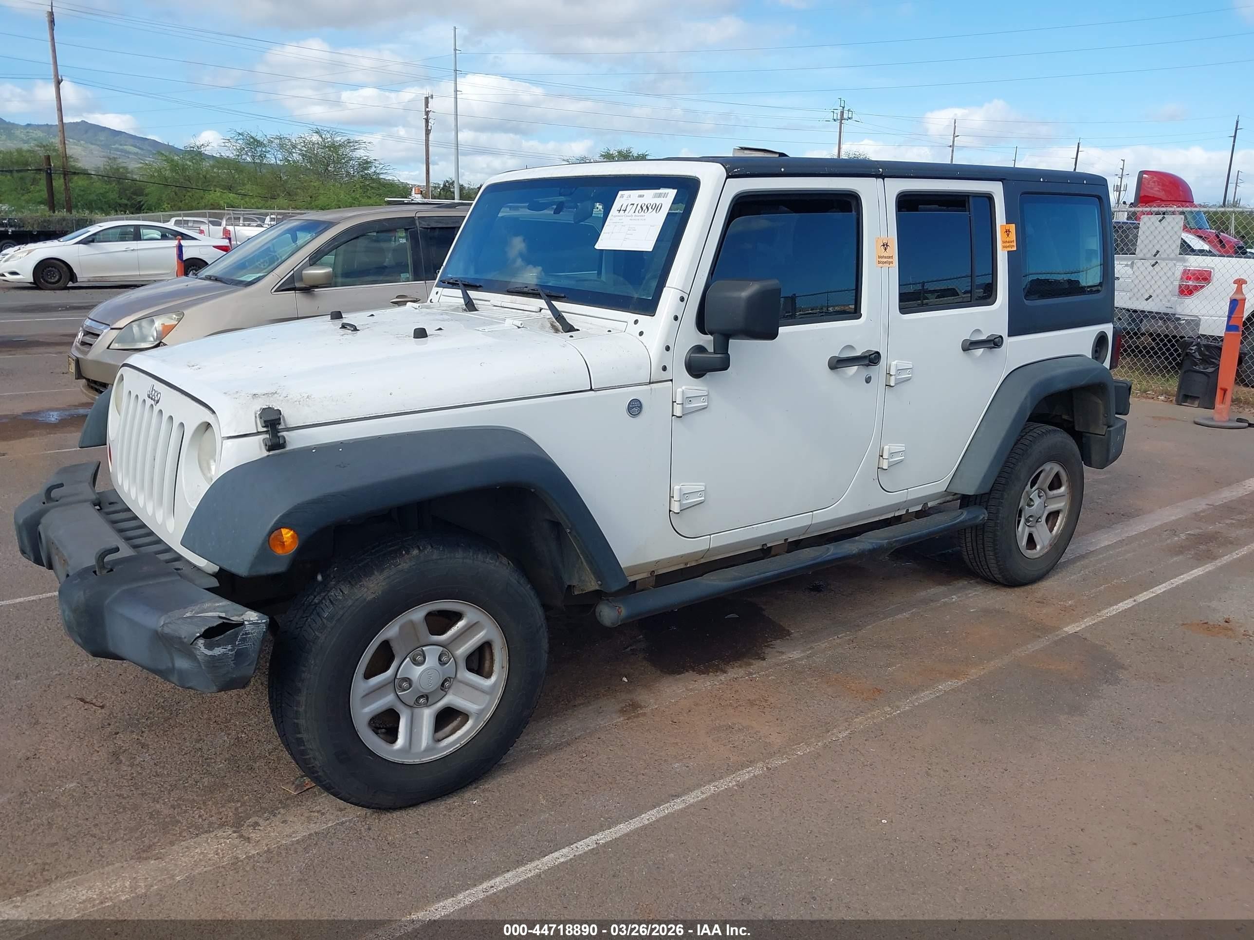 2013 Jeep Wrangler Unlimited Sport White vin: 1C4BJWDG1DL550764