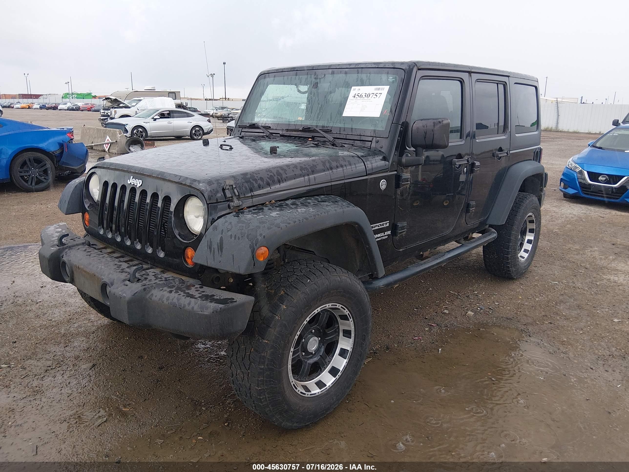 2013 Jeep Wrangler Unlimited Sport Black vin: 1C4BJWDG1DL556533