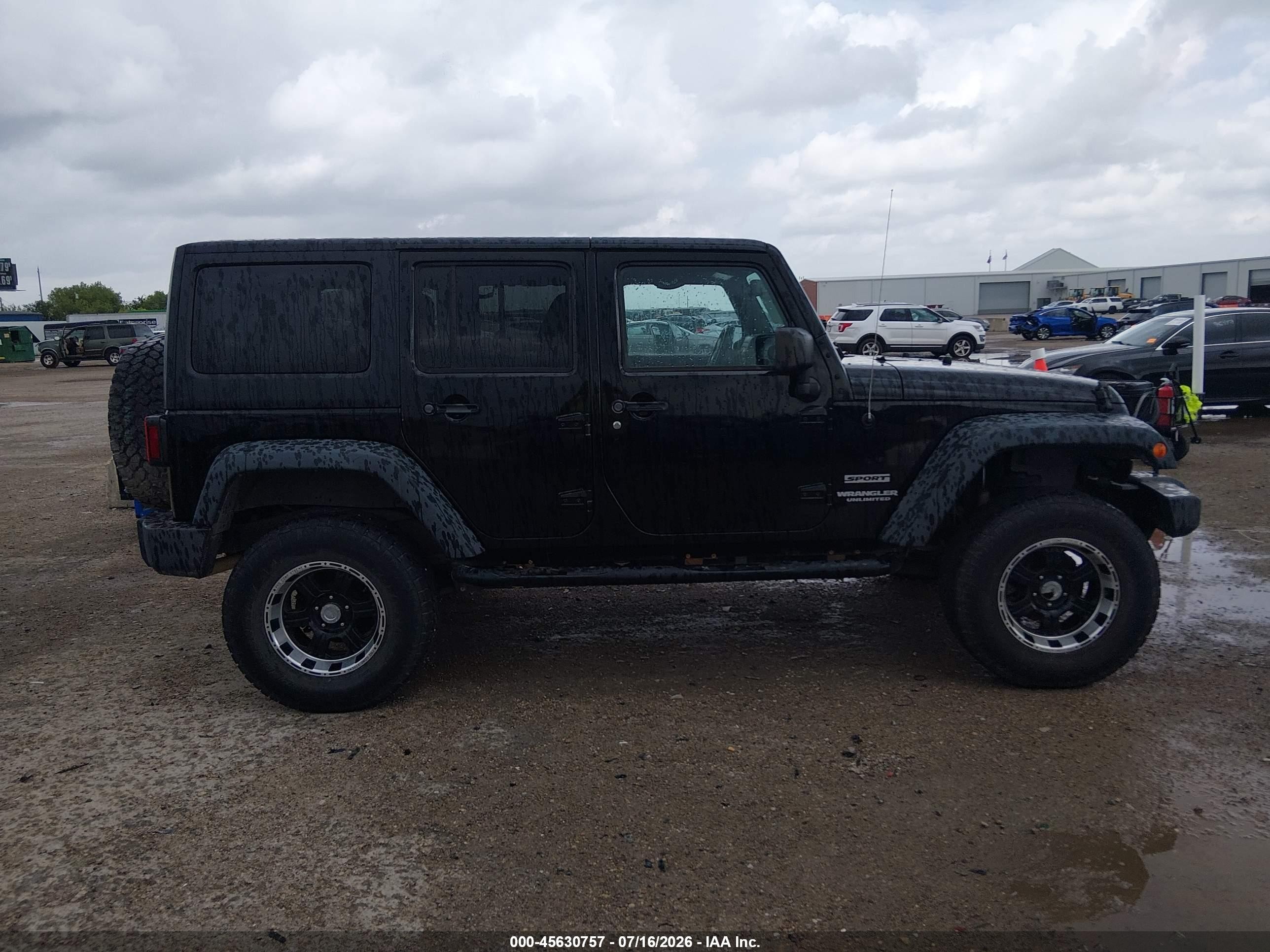 2013 Jeep Wrangler Unlimited Sport Black vin: 1C4BJWDG1DL556533