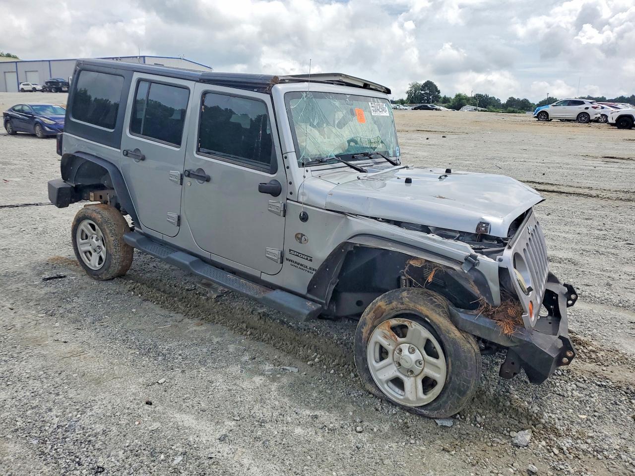 2013 Jeep Wrangler Unlimited Sport Silver vin: 1C4BJWDG1DL673674