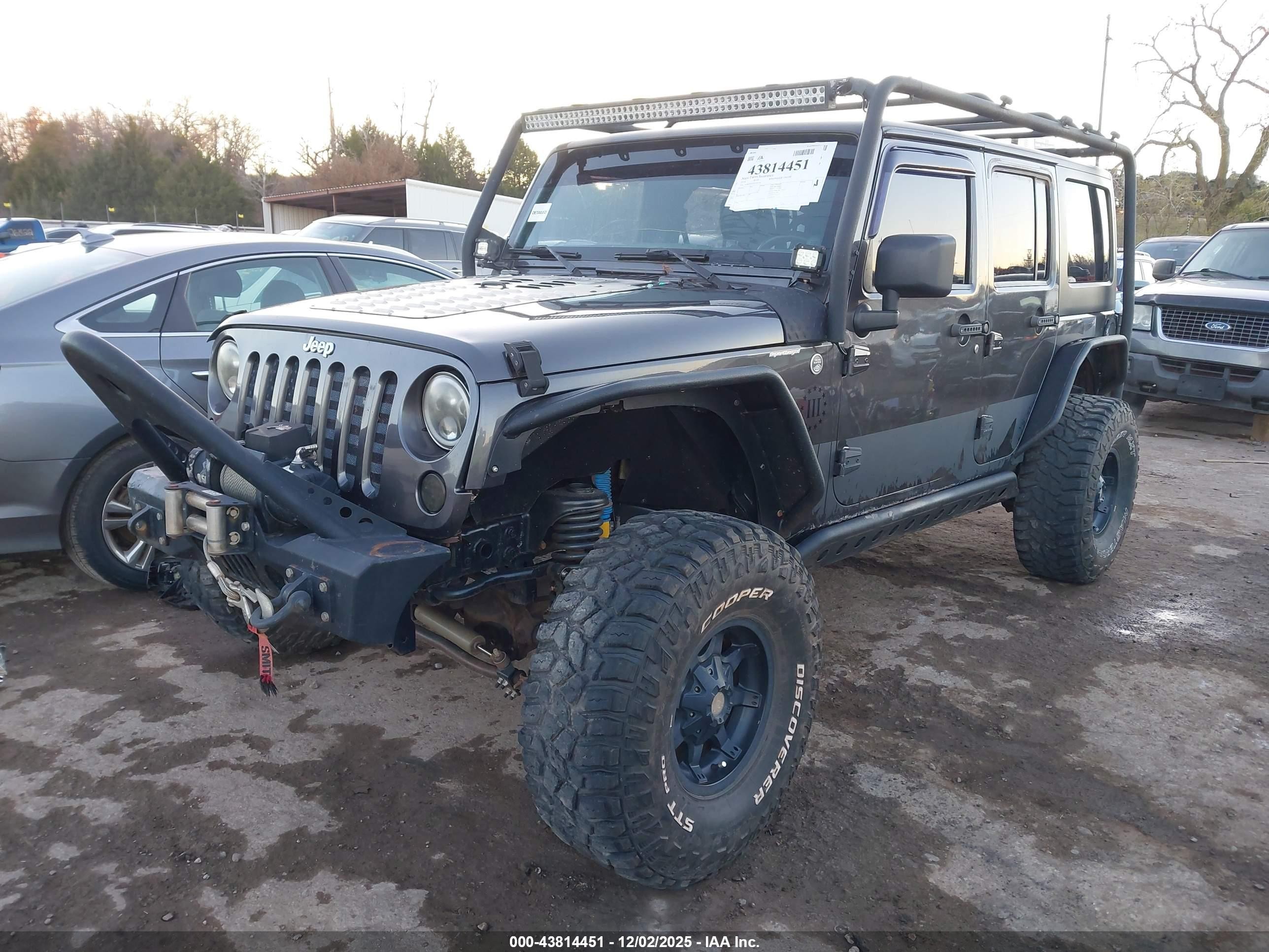 2014 Jeep Wrangler Unlimited Sport Gray vin: 1C4BJWDG1EL192714