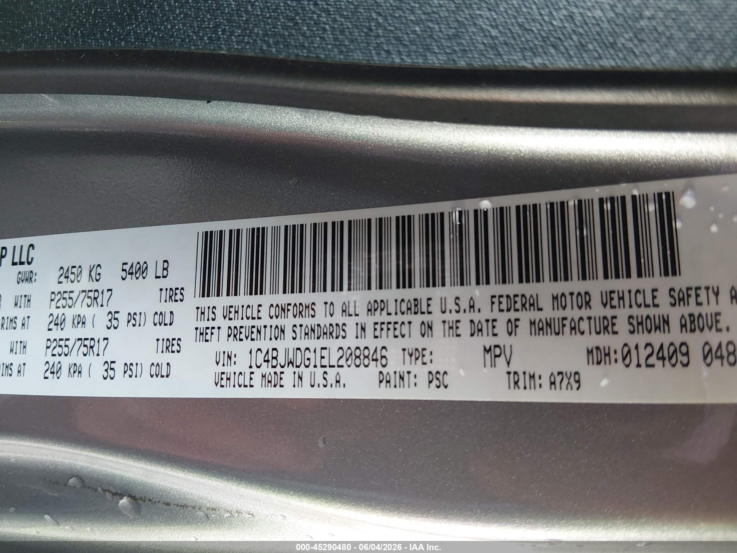 2014 Jeep Wrangler Unlimited Sport Gray vin: 1C4BJWDG1EL208846