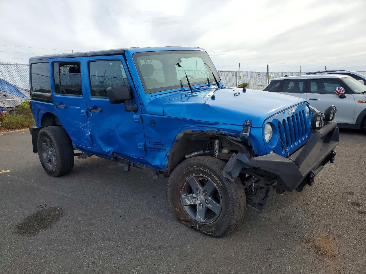 2015 Jeep Wrangler Unlimited Sport Blue vin: 1C4BJWDG1FL550704