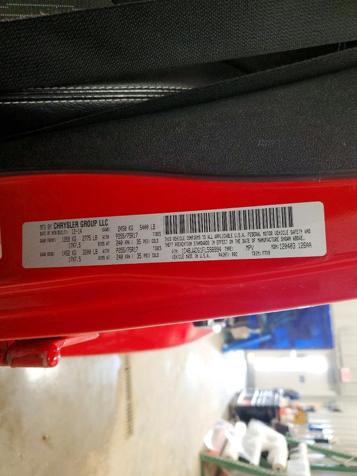 2015 Jeep Wrangler Unlimited Sport Red vin: 1C4BJWDG1FL598994