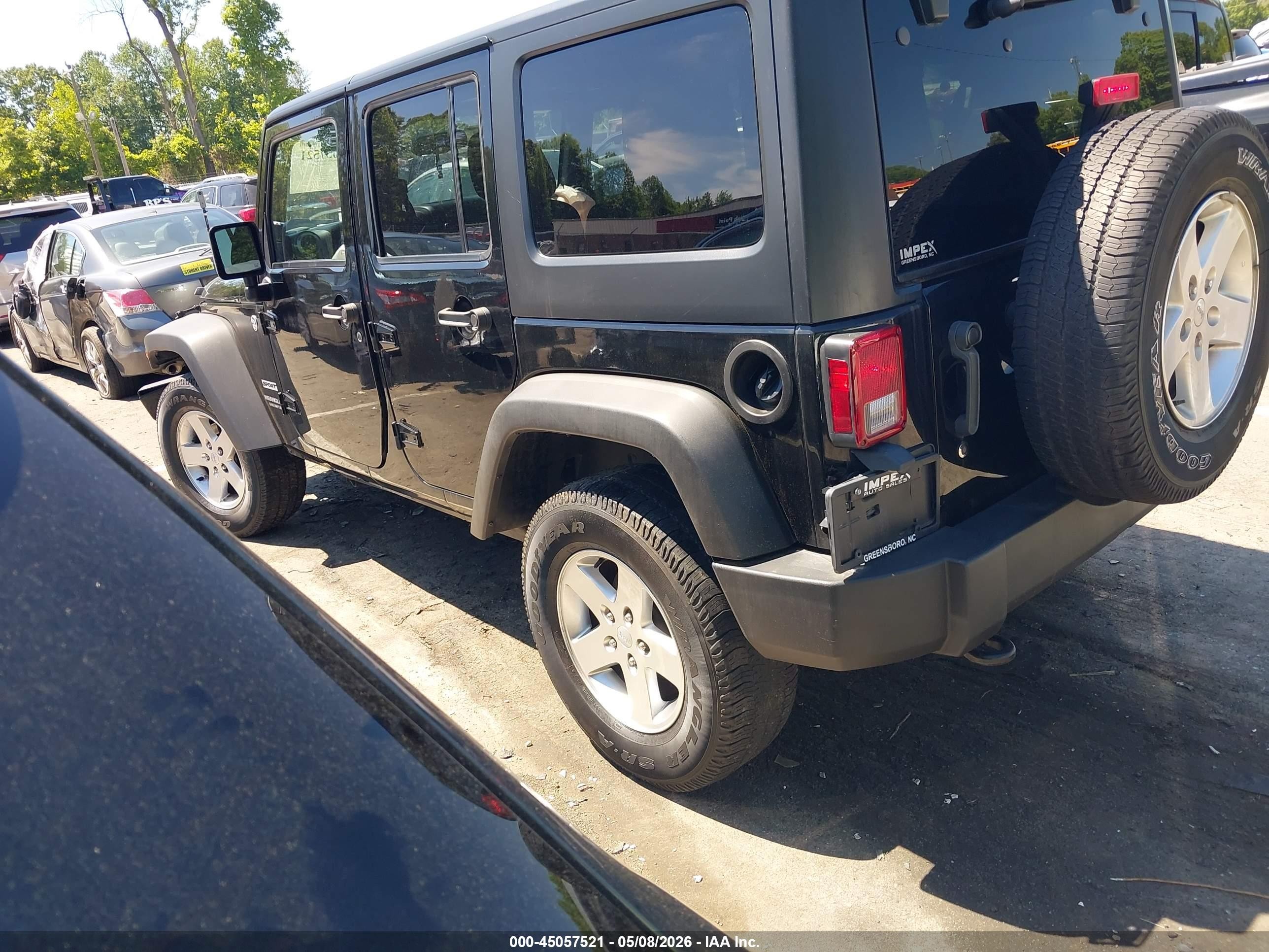 2016 Jeep Wrangler Unlimited Sport Black vin: 1C4BJWDG1GL101170