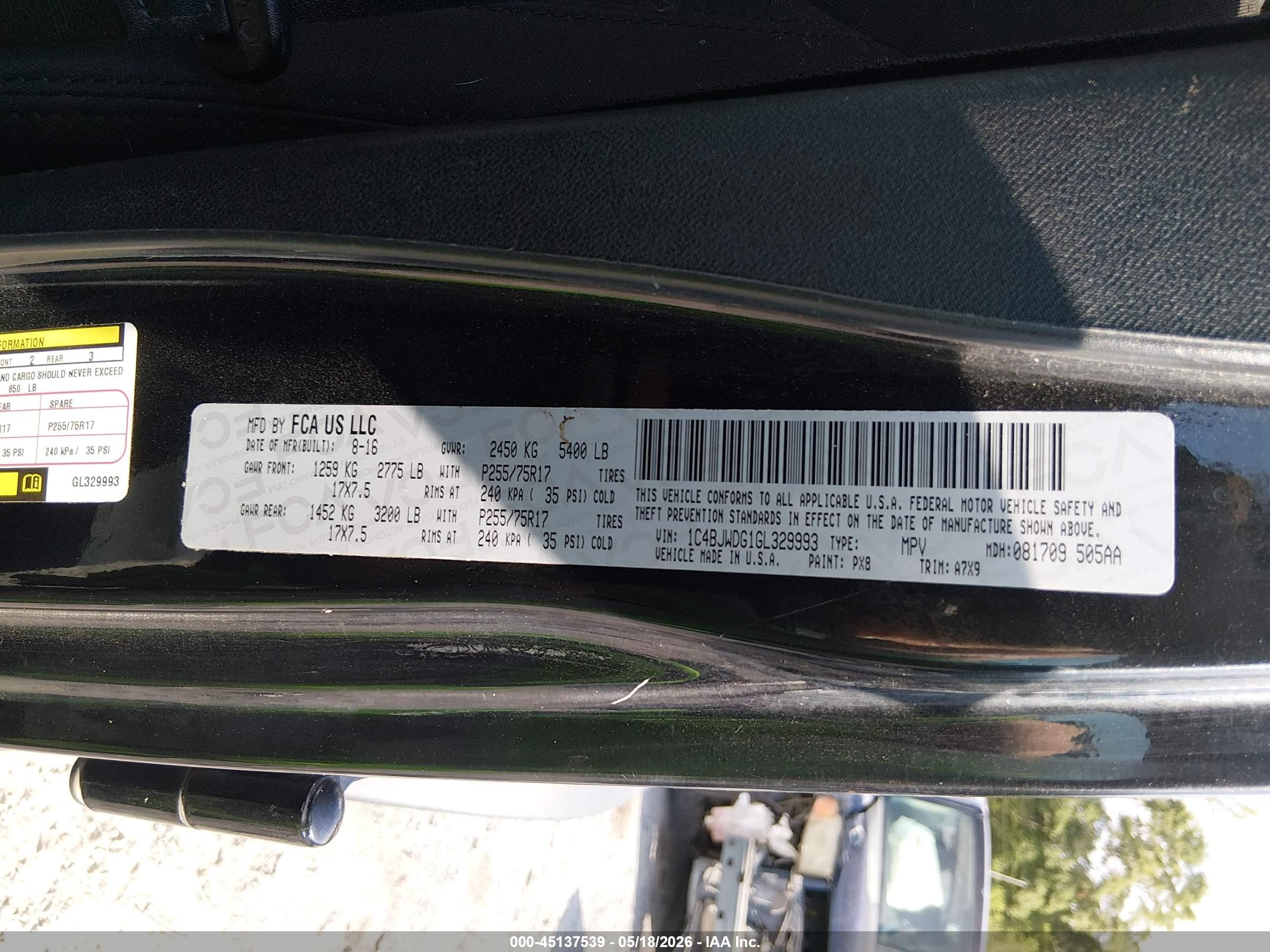 2016 Jeep Wrangler Unlimited Sport Black vin: 1C4BJWDG1GL329993