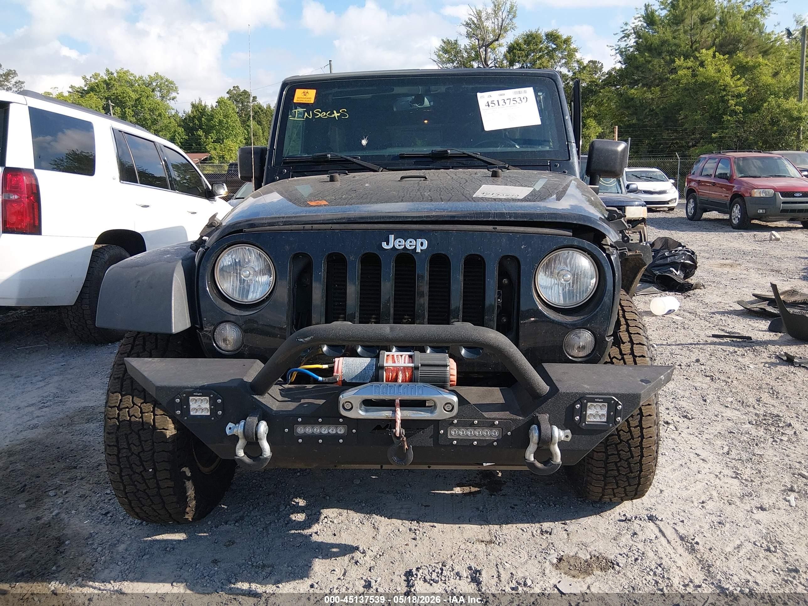 2016 Jeep Wrangler Unlimited Sport Black vin: 1C4BJWDG1GL329993
