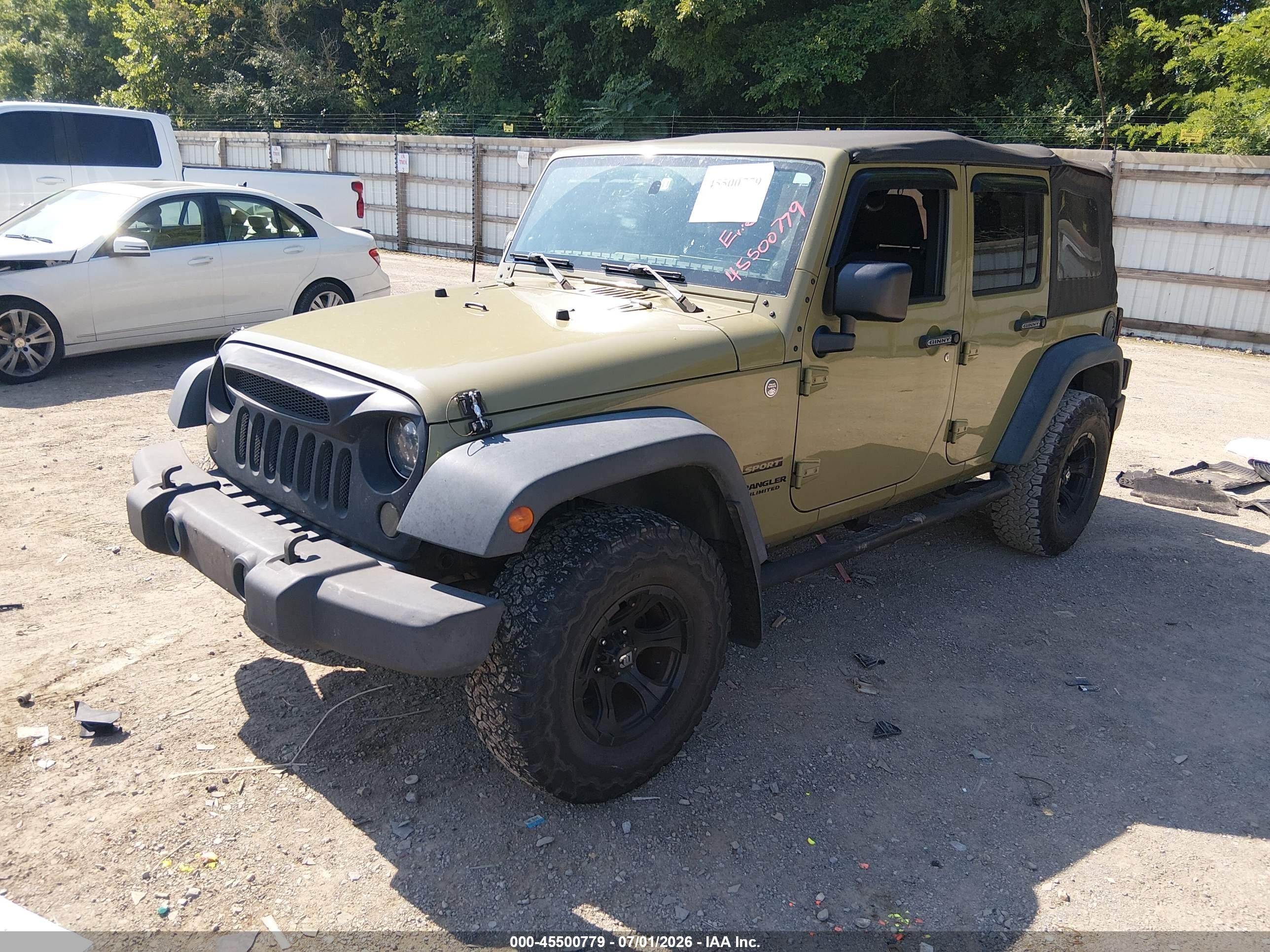 2013 Jeep Wrangler Unlimited Sport Green vin: 1C4BJWDG2DL594921