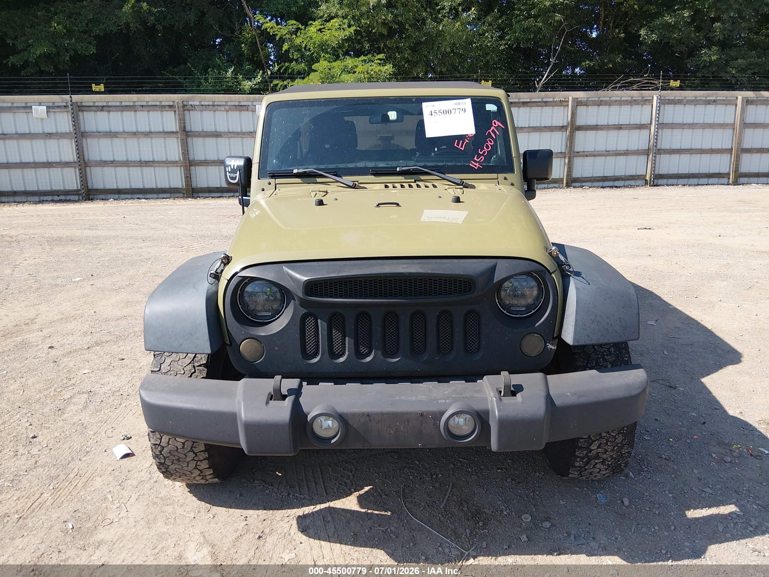 2013 Jeep Wrangler Unlimited Sport Green vin: 1C4BJWDG2DL594921