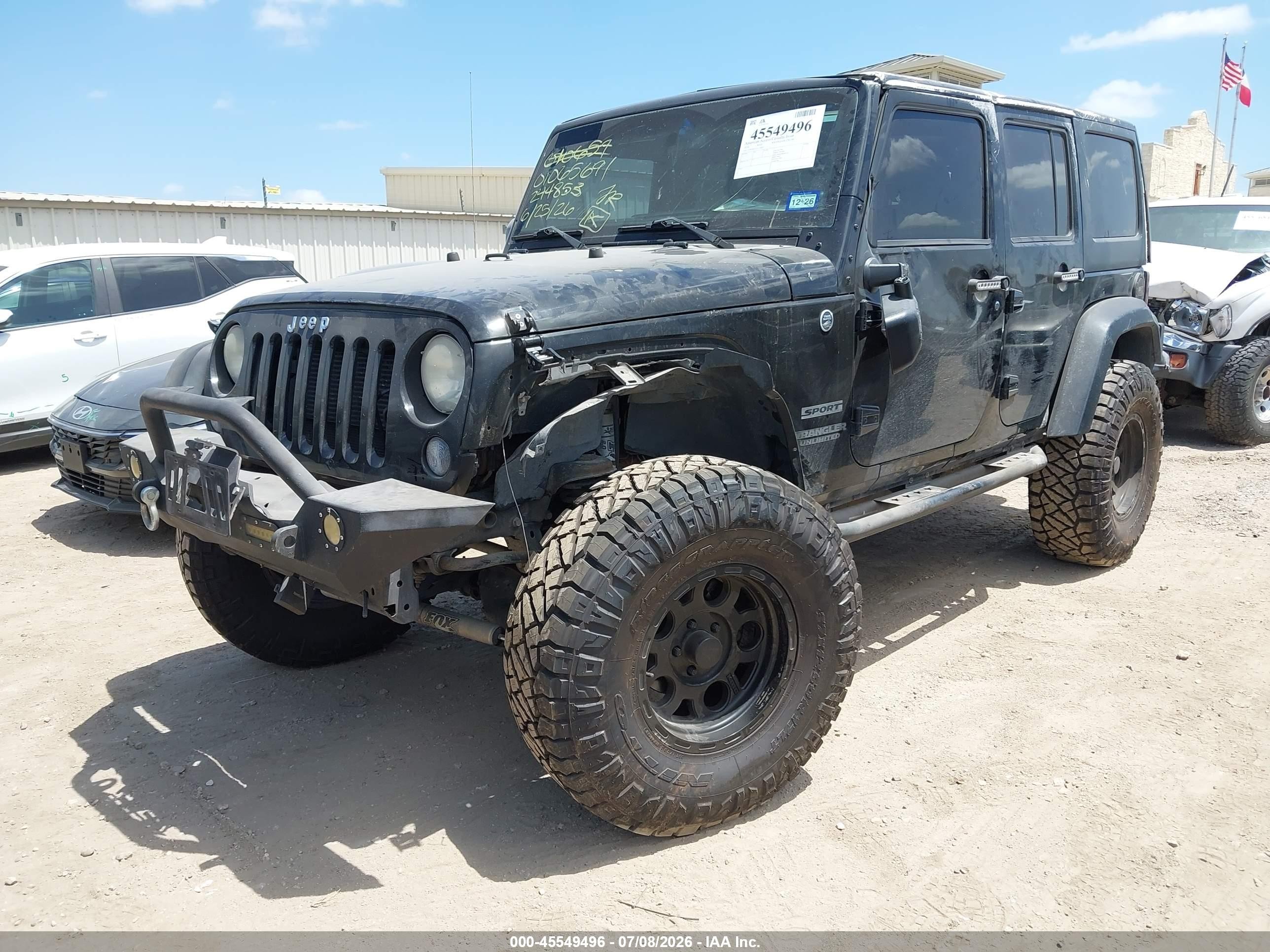 2014 Jeep Wrangler Unlimited Sport Black vin: 1C4BJWDG2EL244853