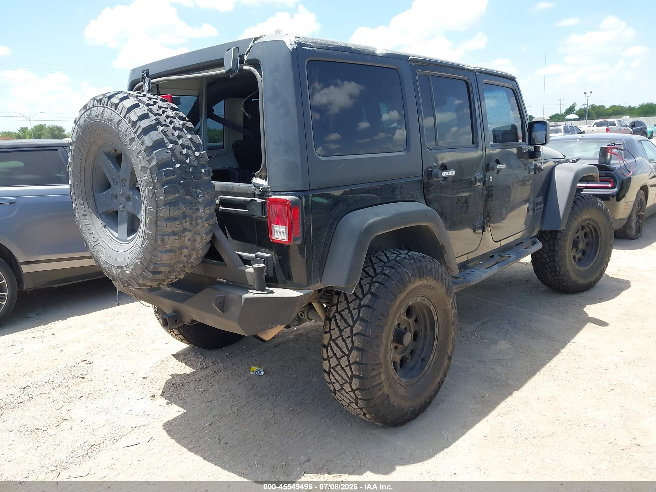 2014 Jeep Wrangler Unlimited Sport Black vin: 1C4BJWDG2EL244853