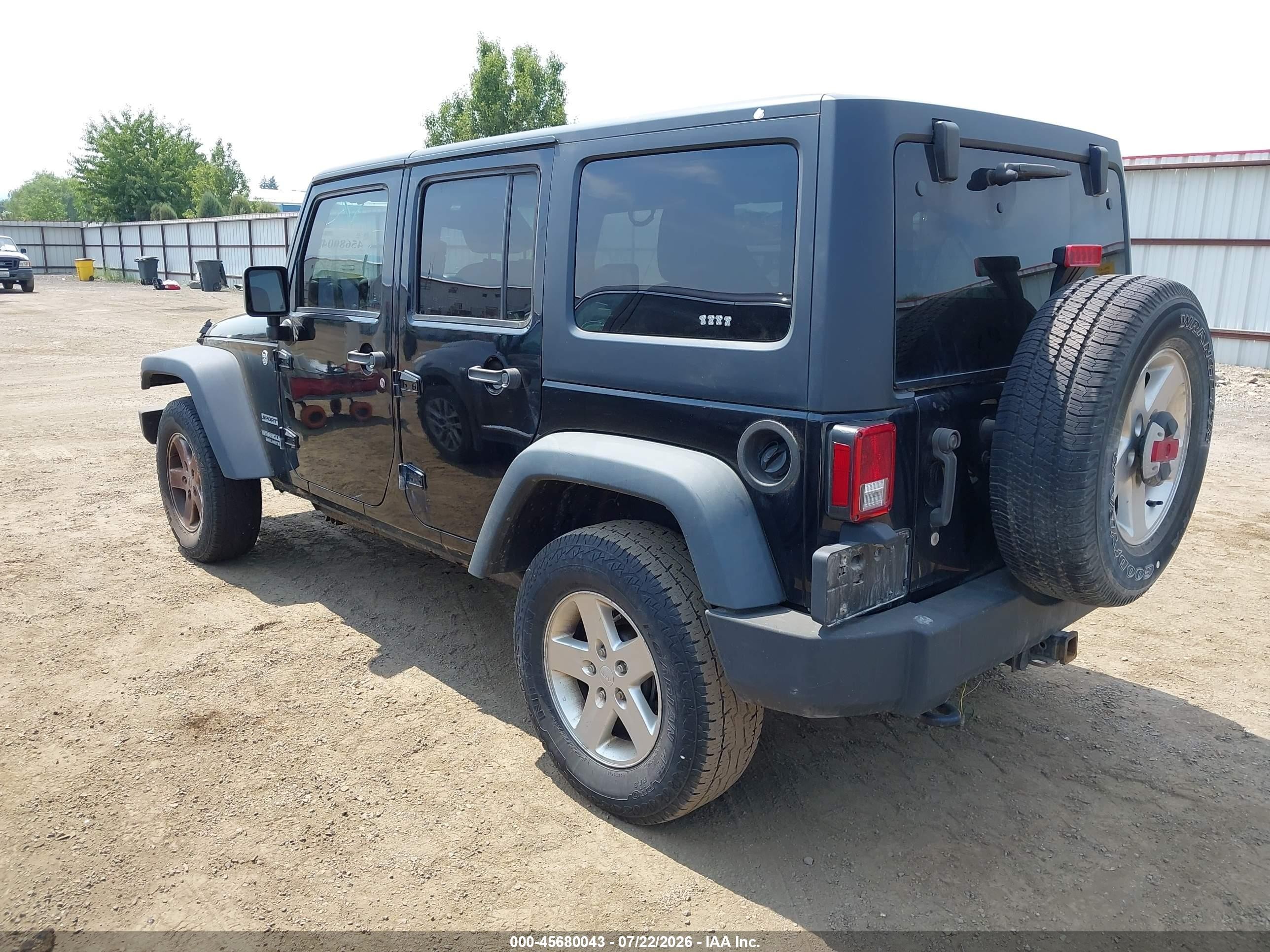 2015 Jeep Wrangler Unlimited Sport Black vin: 1C4BJWDG2FL521261