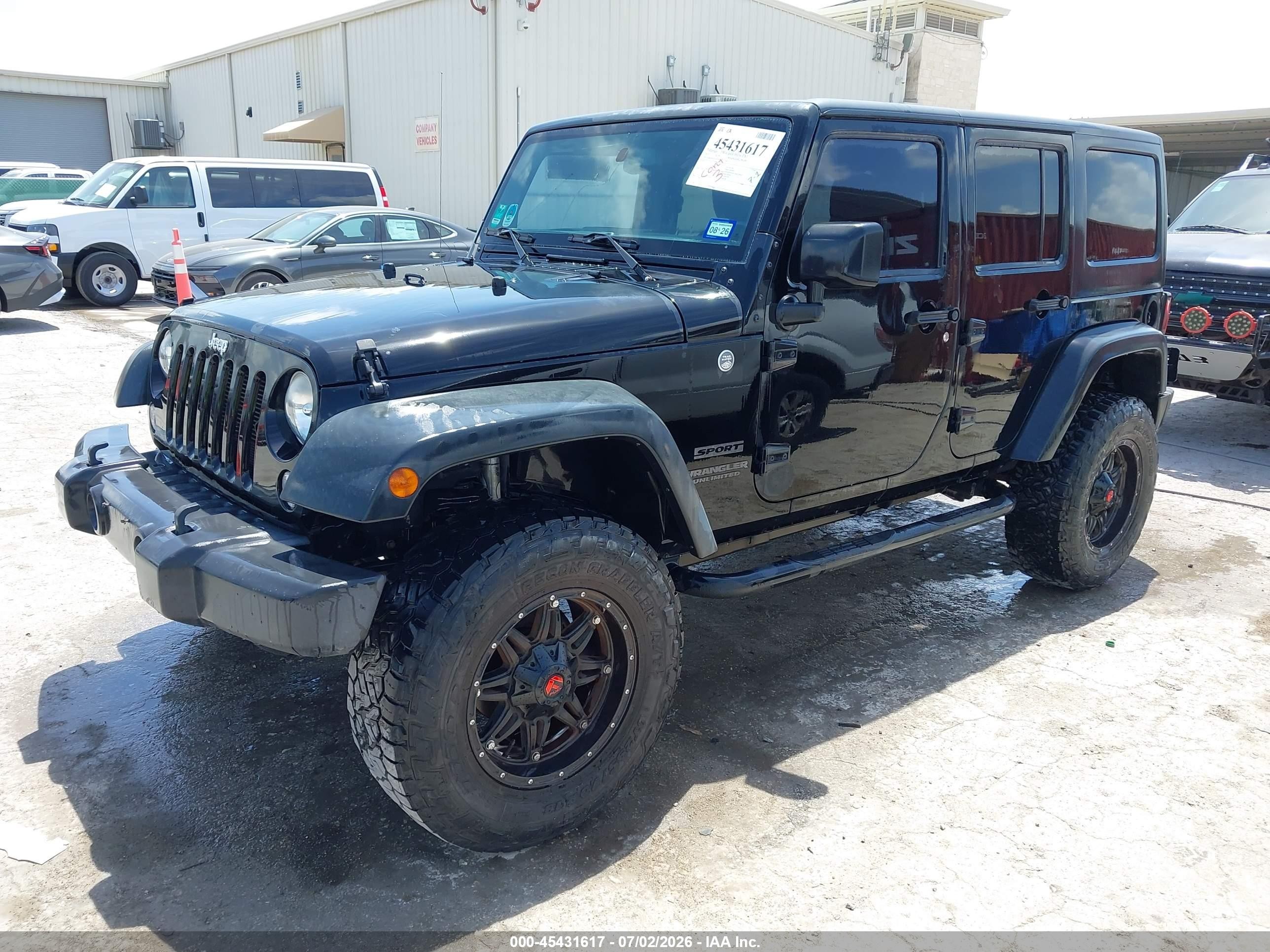 2015 Jeep Wrangler Unlimited Sport Black vin: 1C4BJWDG2FL592301