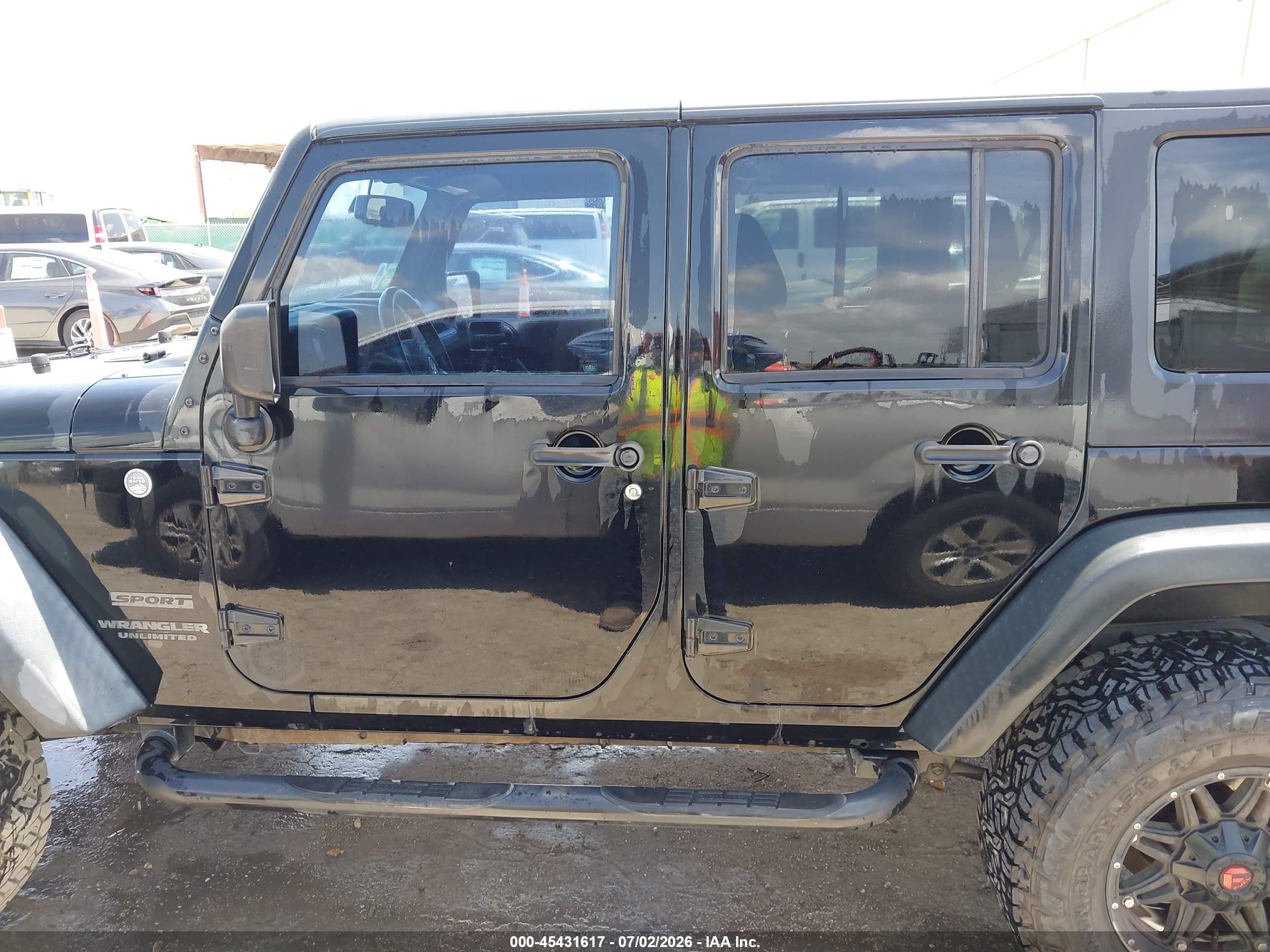2015 Jeep Wrangler Unlimited Sport Black vin: 1C4BJWDG2FL592301
