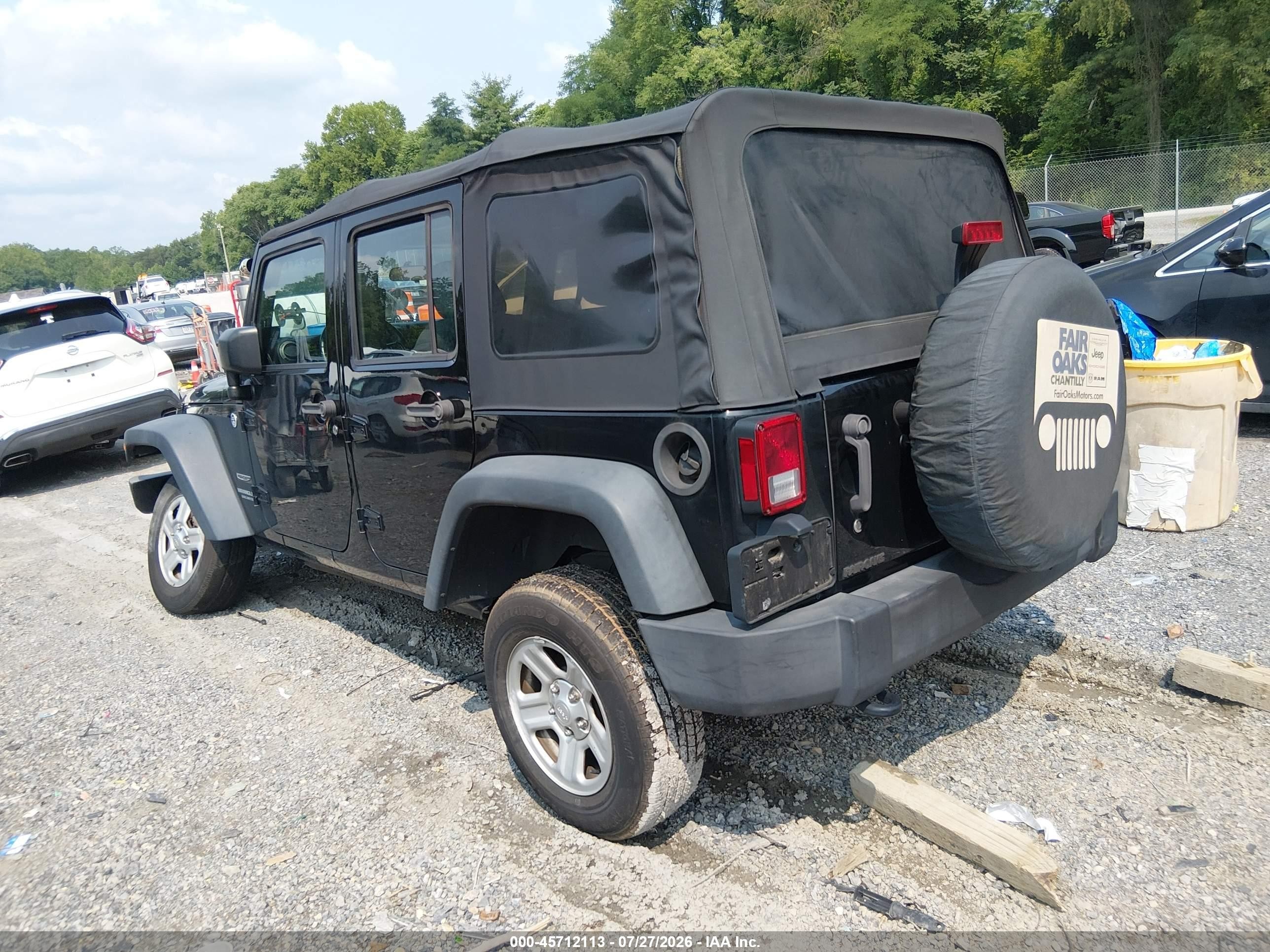 2015 Jeep Wrangler Unlimited Sport Black vin: 1C4BJWDG2FL692561