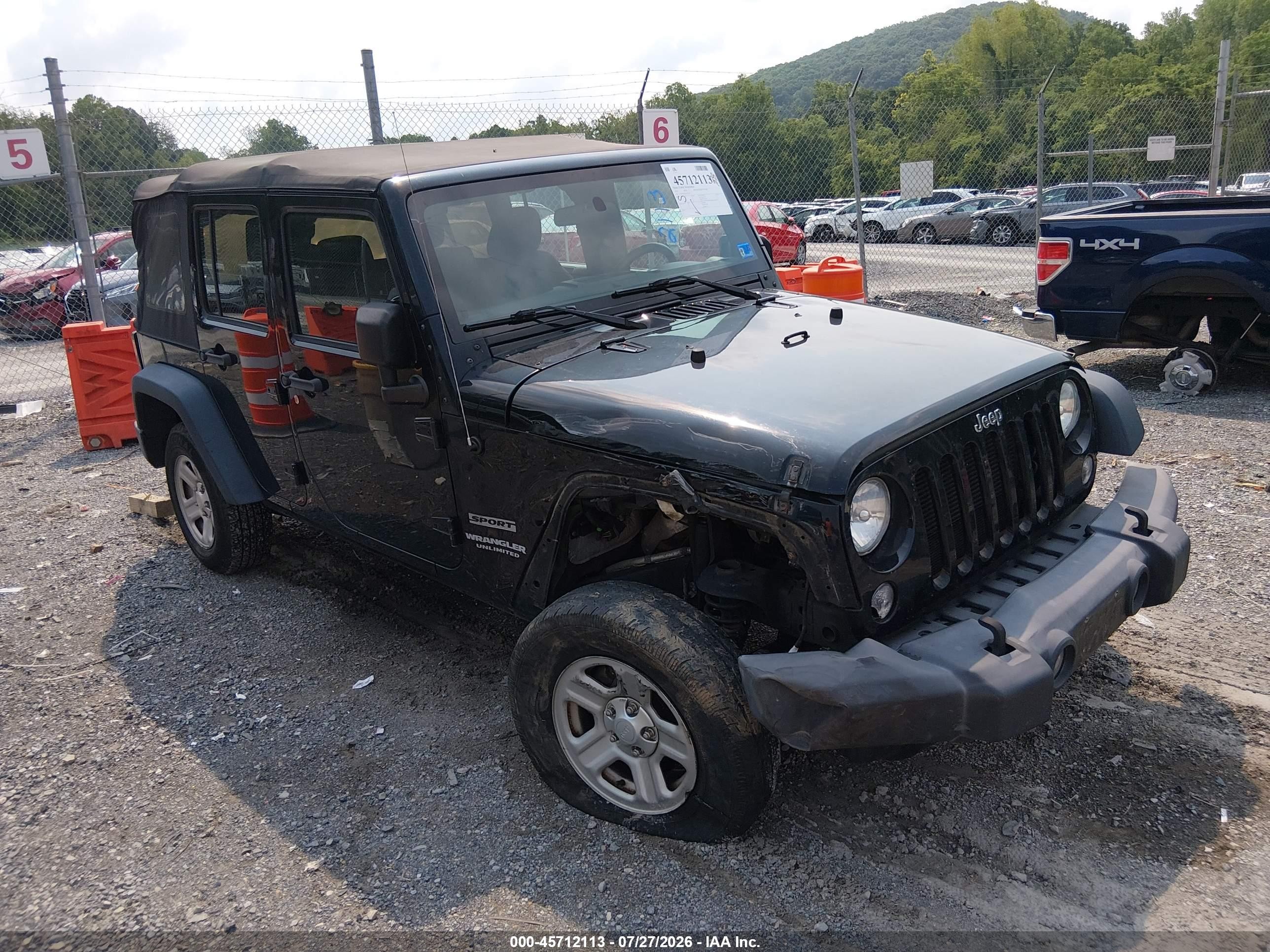 2015 Jeep Wrangler Unlimited Sport Black vin: 1C4BJWDG2FL692561