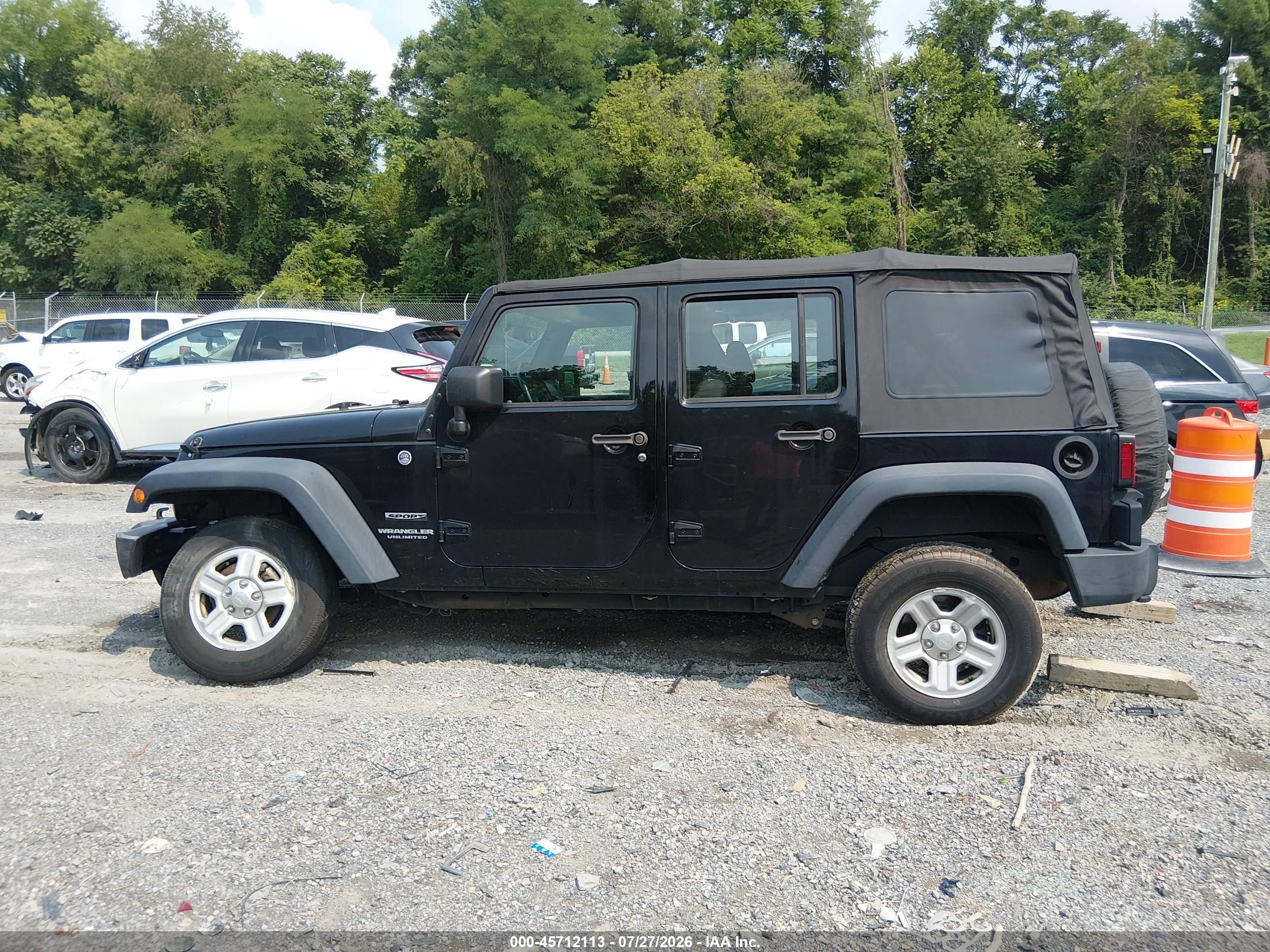 2015 Jeep Wrangler Unlimited Sport Black vin: 1C4BJWDG2FL692561