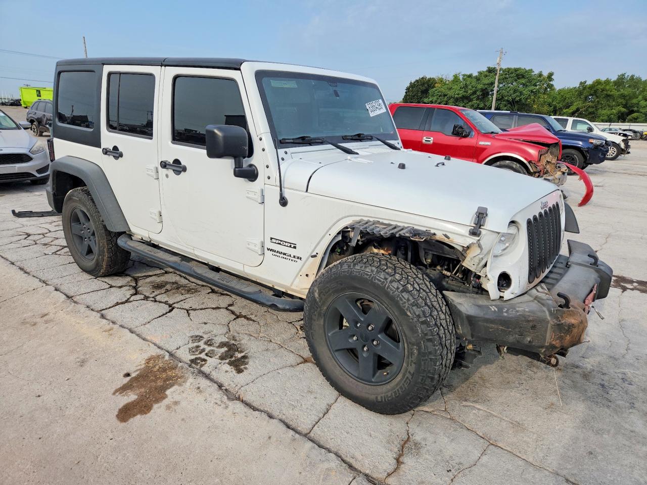 2015 Jeep Wrangler Unlimited Sport White vin: 1C4BJWDG2FL751074