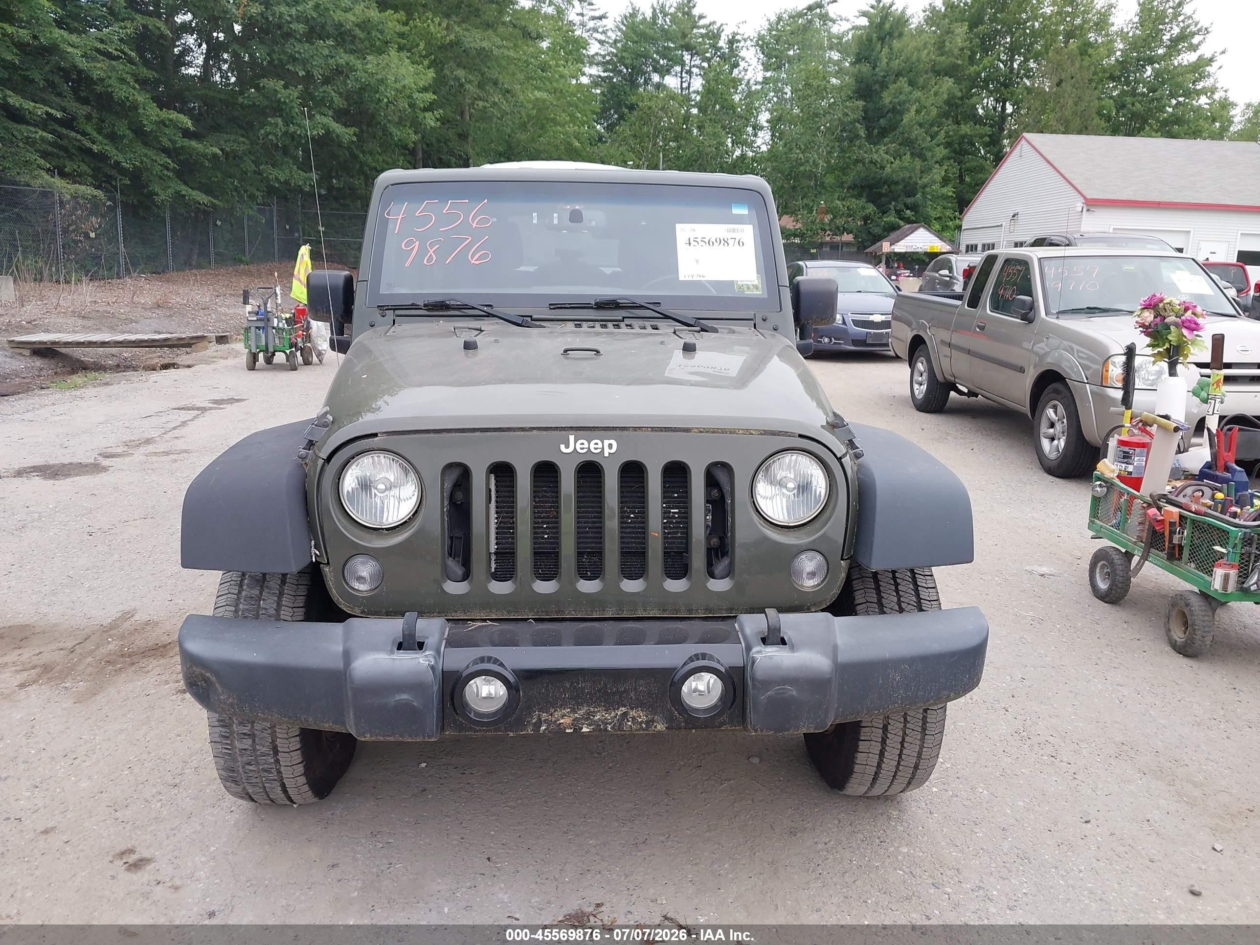 2015 Jeep Wrangler Unlimited Sport Green vin: 1C4BJWDG2FL768103