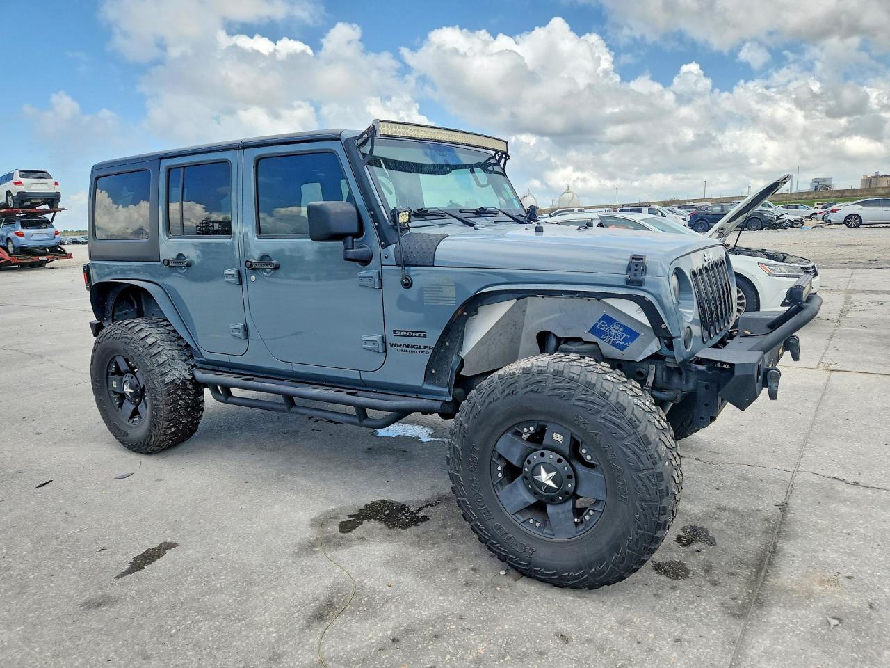 2015 Jeep Wrangler Unlimited Sport Gray vin: 1C4BJWDG2FL773723