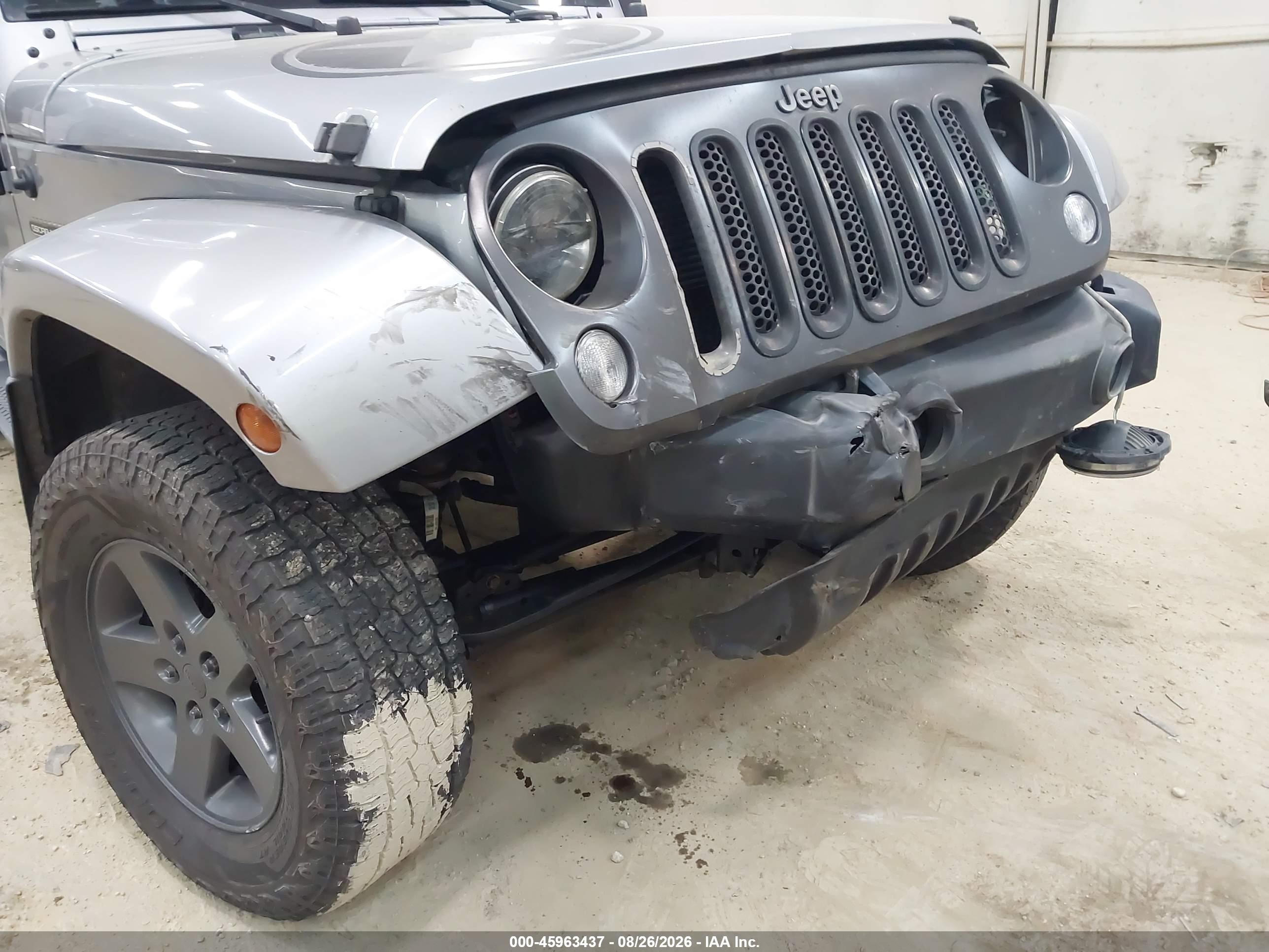 2016 Jeep Wrangler Unlimited Freedom Серый vin: 1C4BJWDG2GL152970