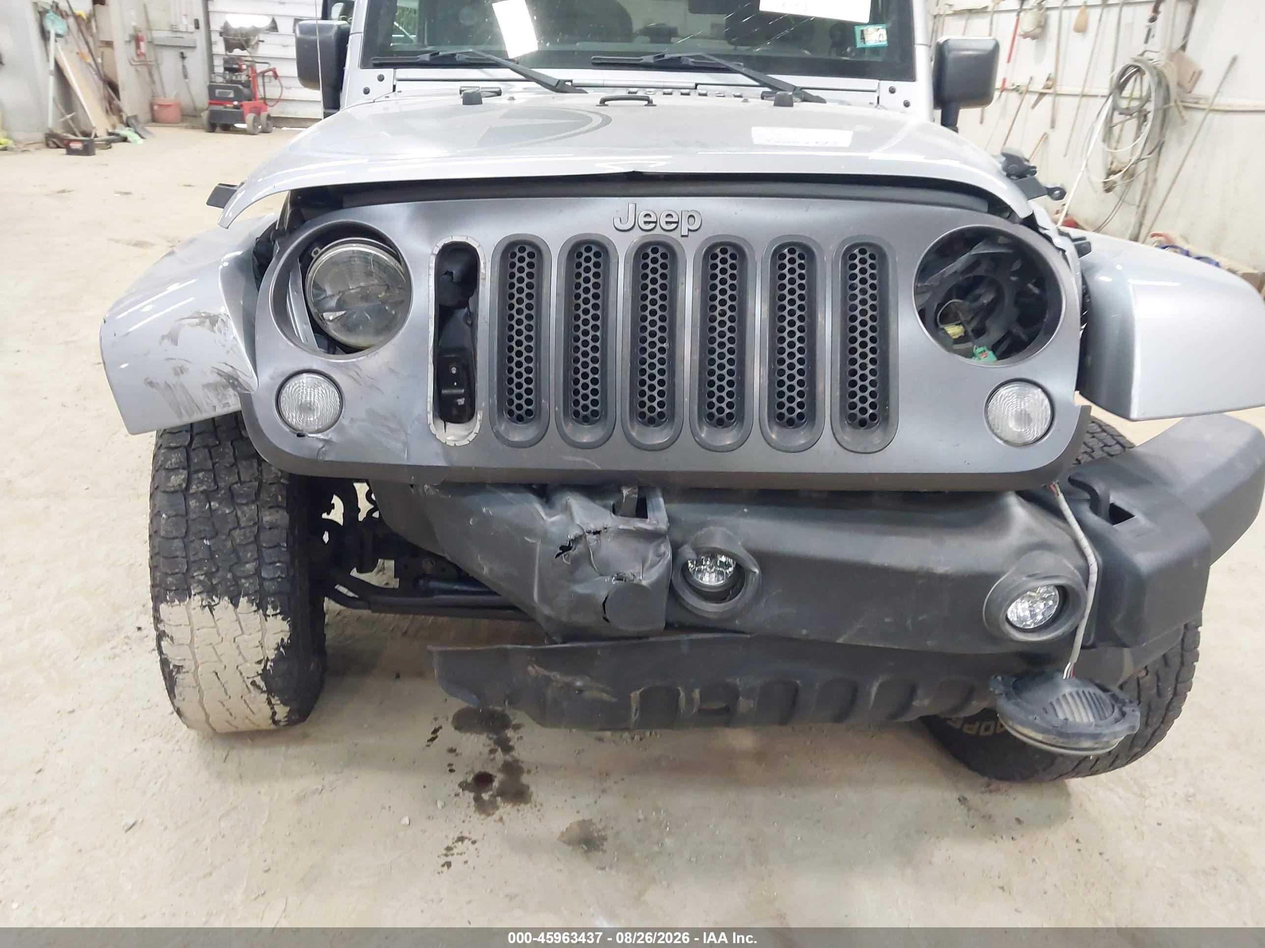 2016 Jeep Wrangler Unlimited Freedom Серый vin: 1C4BJWDG2GL152970
