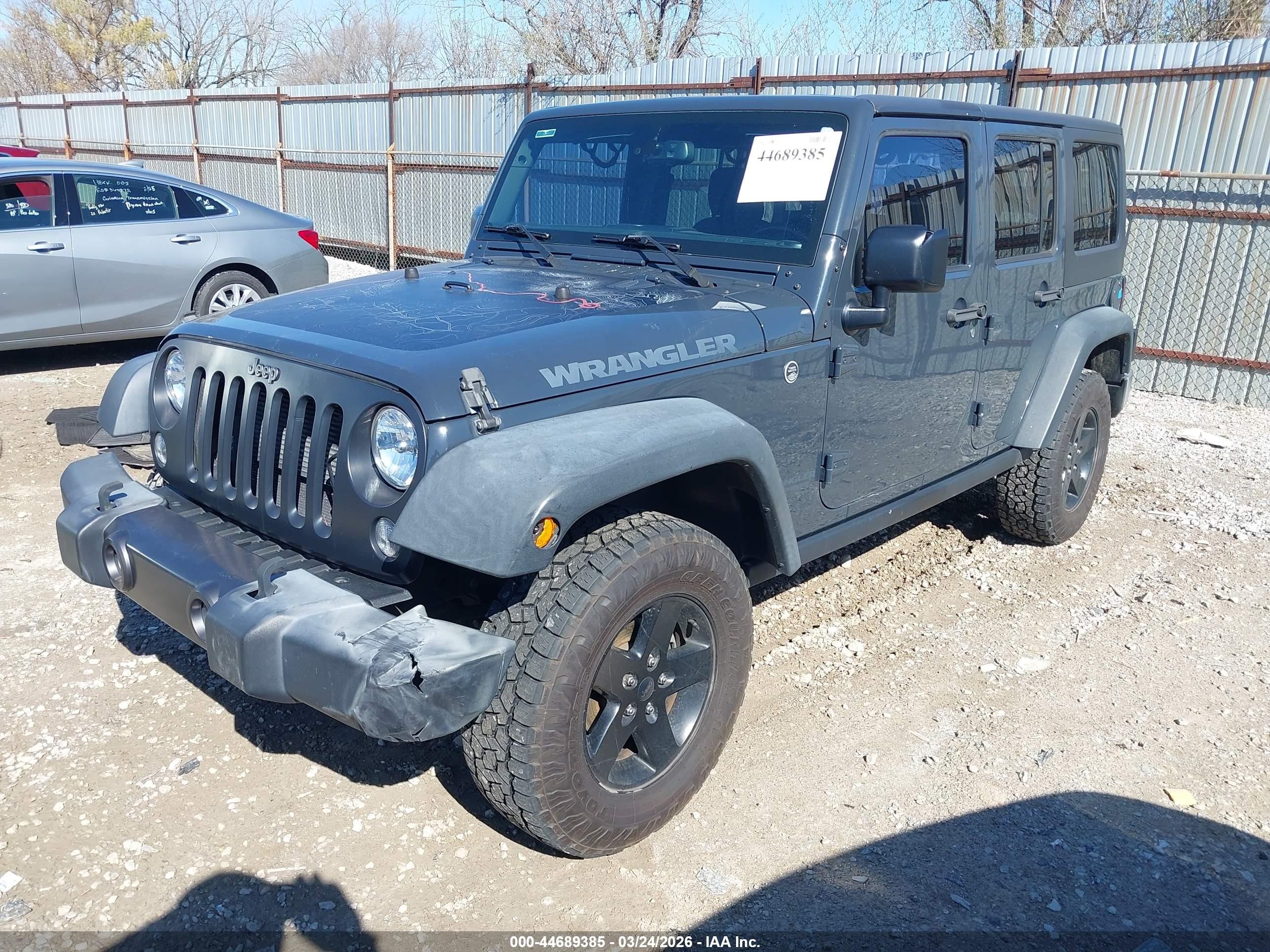 2017 Jeep Wrangler Unlimited Big Bear 4x4 Gray vin: 1C4BJWDG2HL642942