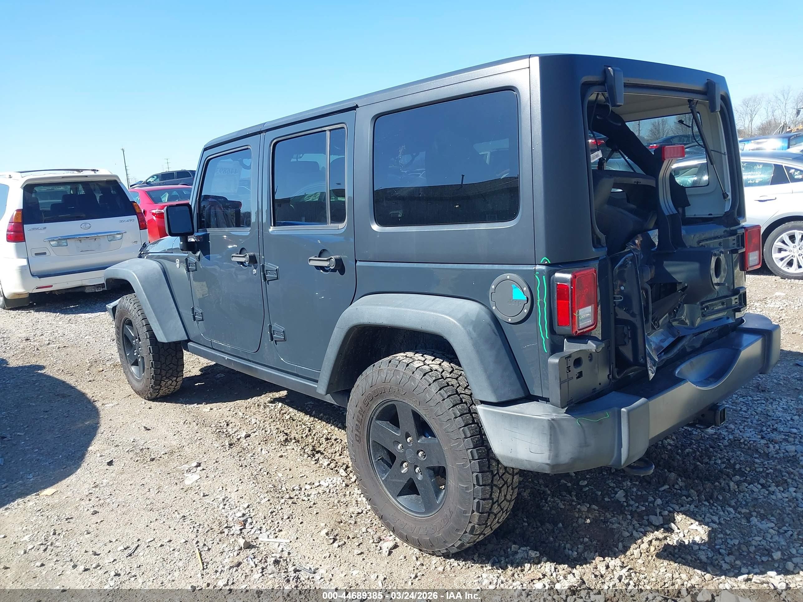 2017 Jeep Wrangler Unlimited Big Bear 4x4 Gray vin: 1C4BJWDG2HL642942