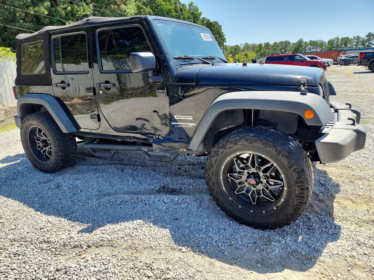 2018 Jeep Wrangler Unlimited Sport Black vin: 1C4BJWDG2JL898942
