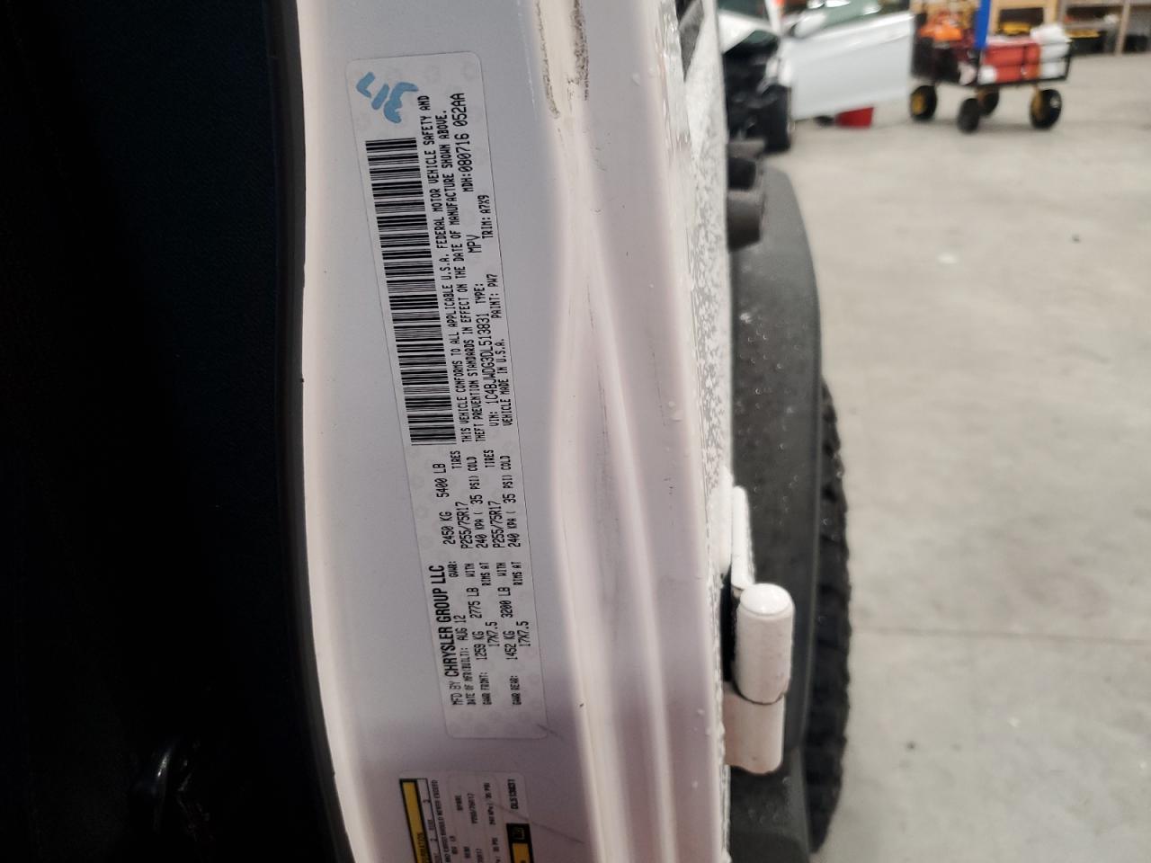 2013 Jeep Wrangler Unlimited Sport White vin: 1C4BJWDG3DL513831