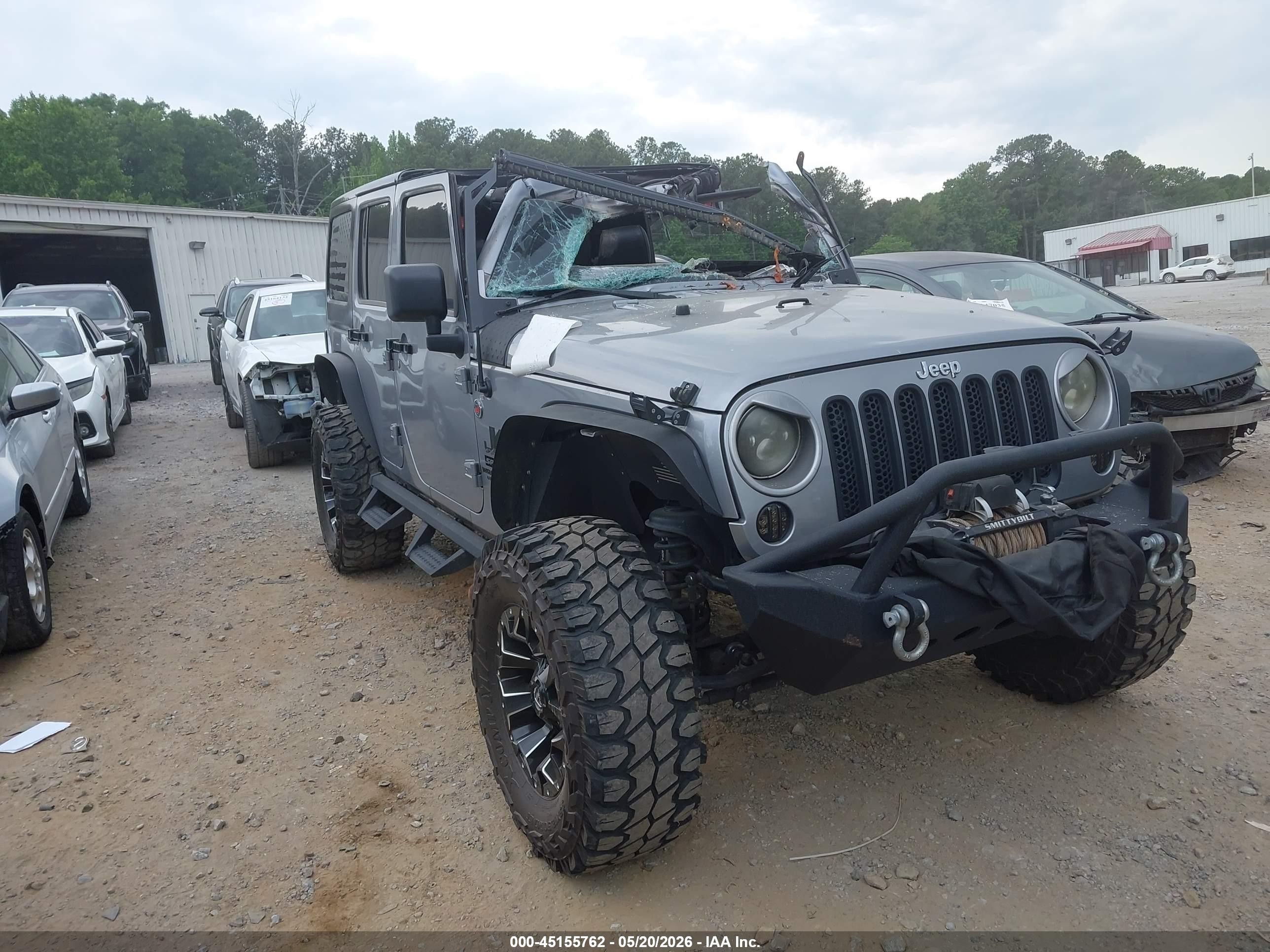 2013 Jeep Wrangler Unlimited Sport Gray vin: 1C4BJWDG3DL545601