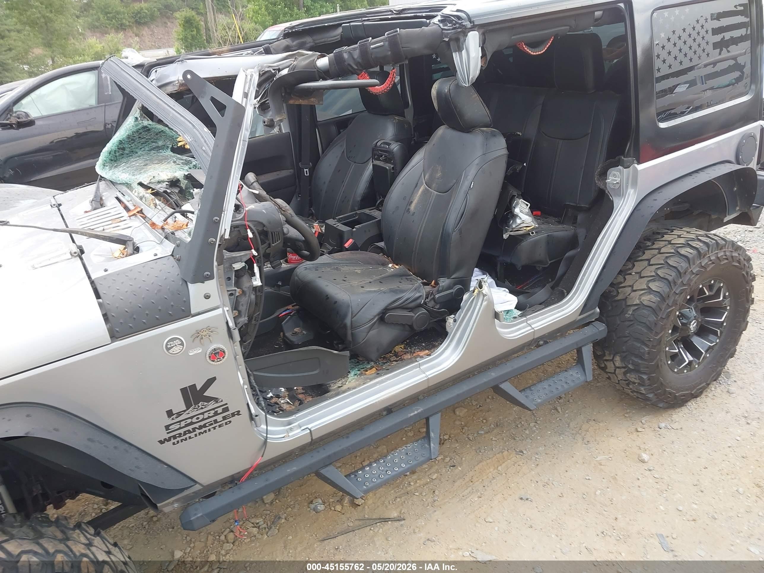 2013 Jeep Wrangler Unlimited Sport Gray vin: 1C4BJWDG3DL545601