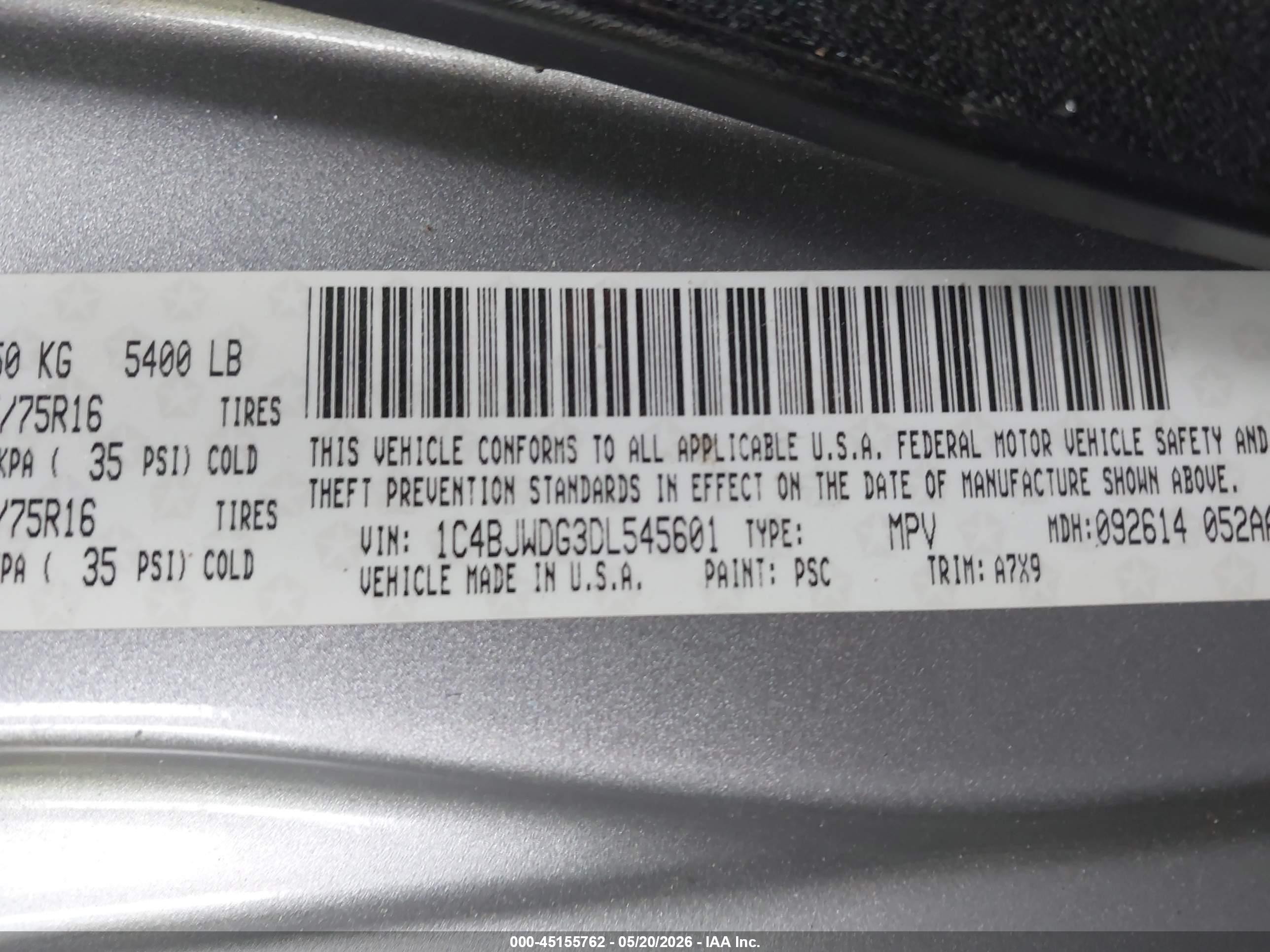 2013 Jeep Wrangler Unlimited Sport Gray vin: 1C4BJWDG3DL545601