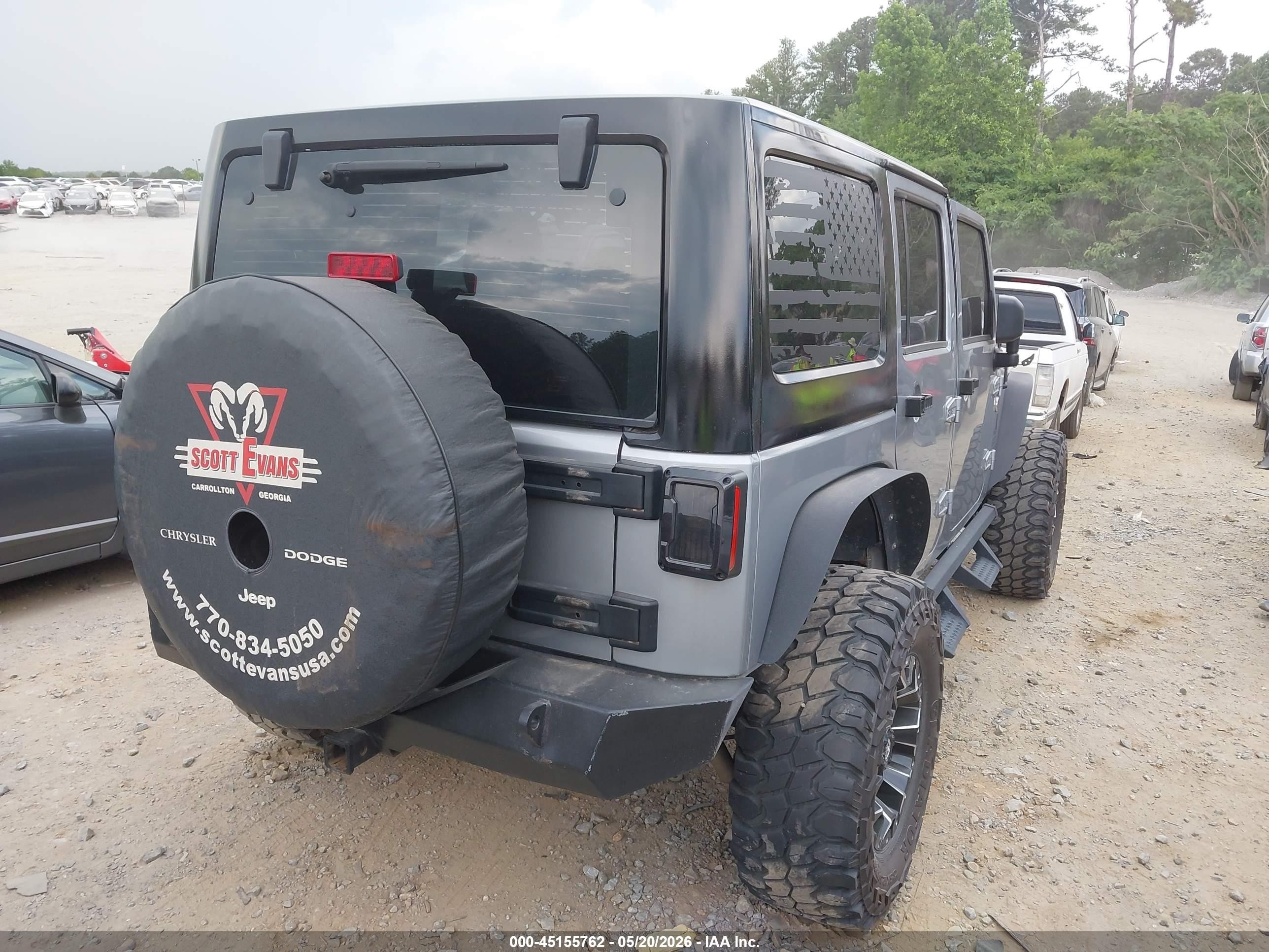 2013 Jeep Wrangler Unlimited Sport Gray vin: 1C4BJWDG3DL545601