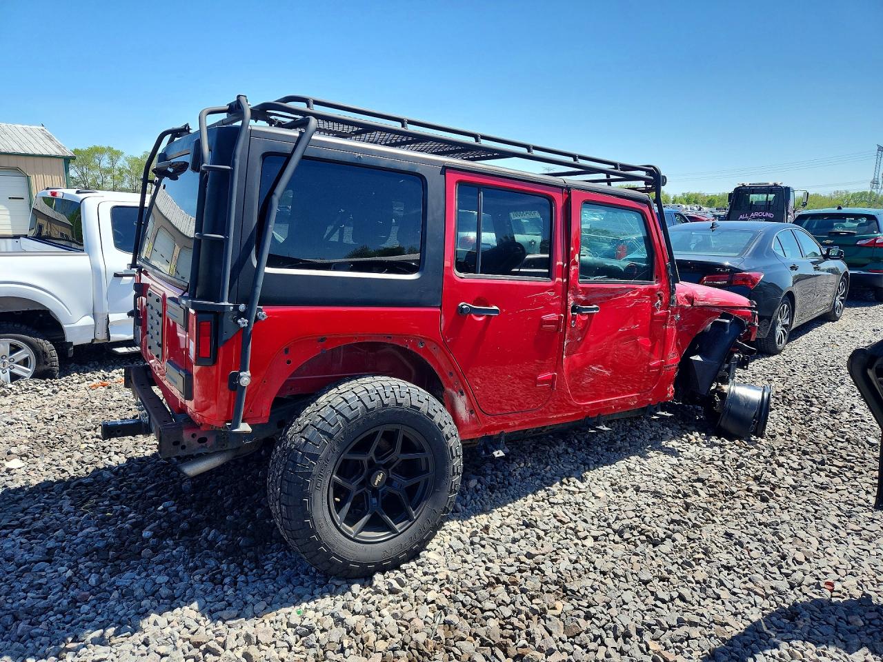 2014 Jeep Wrangler Unlimited Sport Red vin: 1C4BJWDG3EL175008