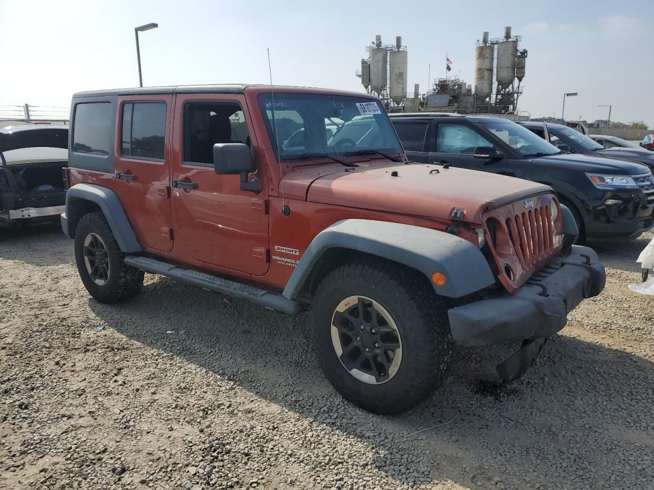2014 Jeep Wrangler Unlimited Sport Orange vin: 1C4BJWDG3EL183688