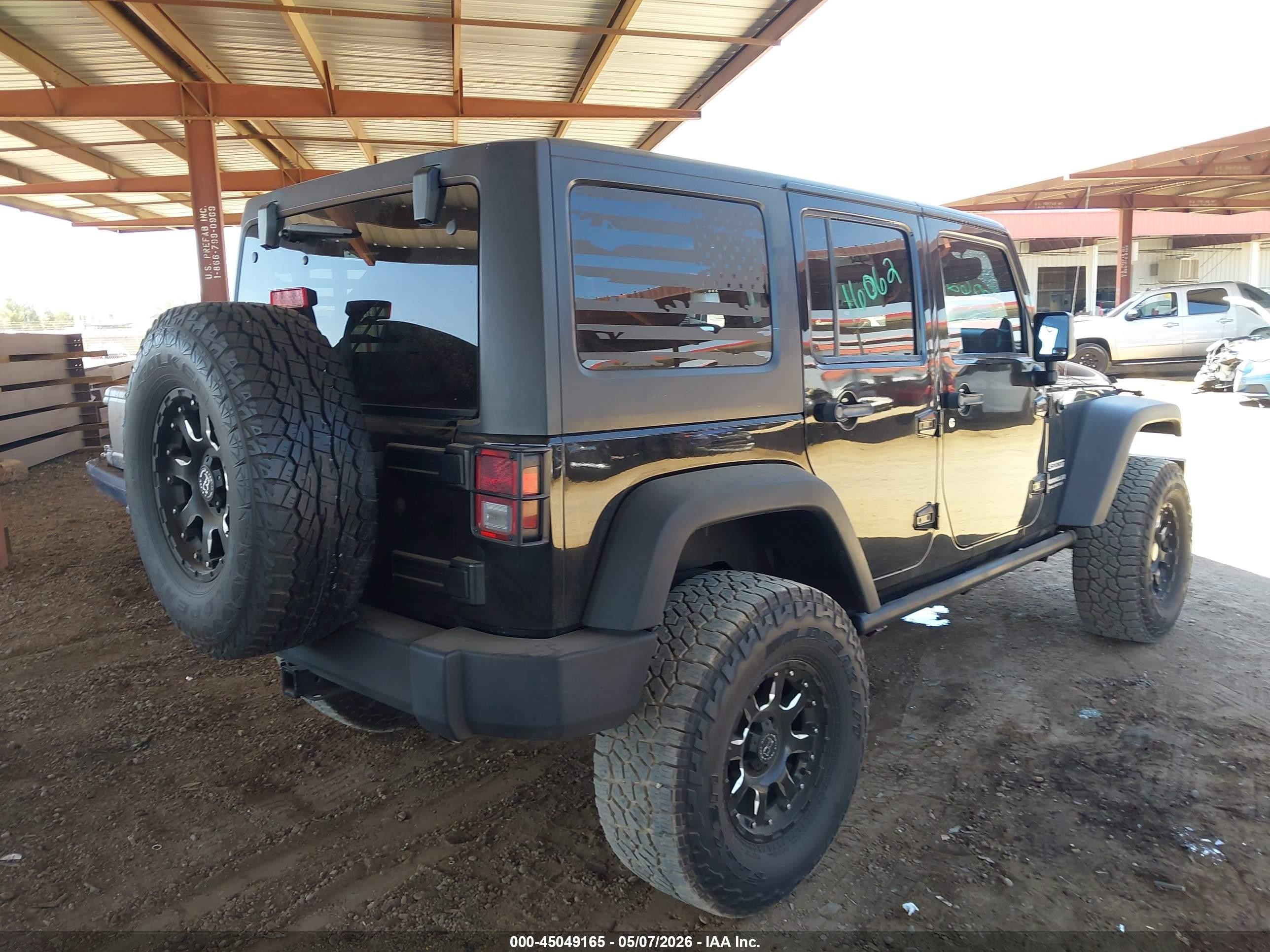 2014 Jeep Wrangler Unlimited Sport Black vin: 1C4BJWDG3EL201817