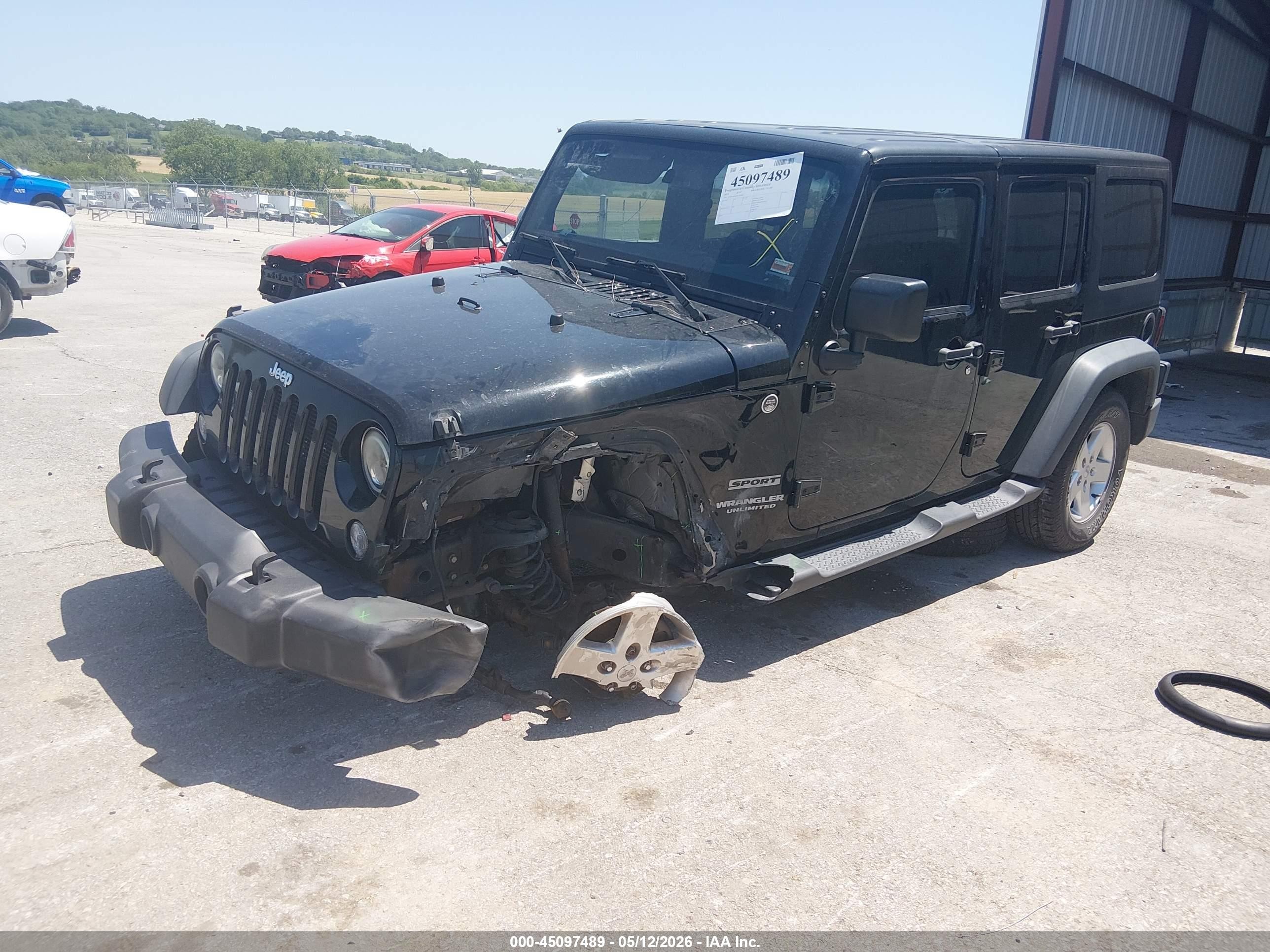 2014 Jeep Wrangler Unlimited Sport Black vin: 1C4BJWDG3EL281863