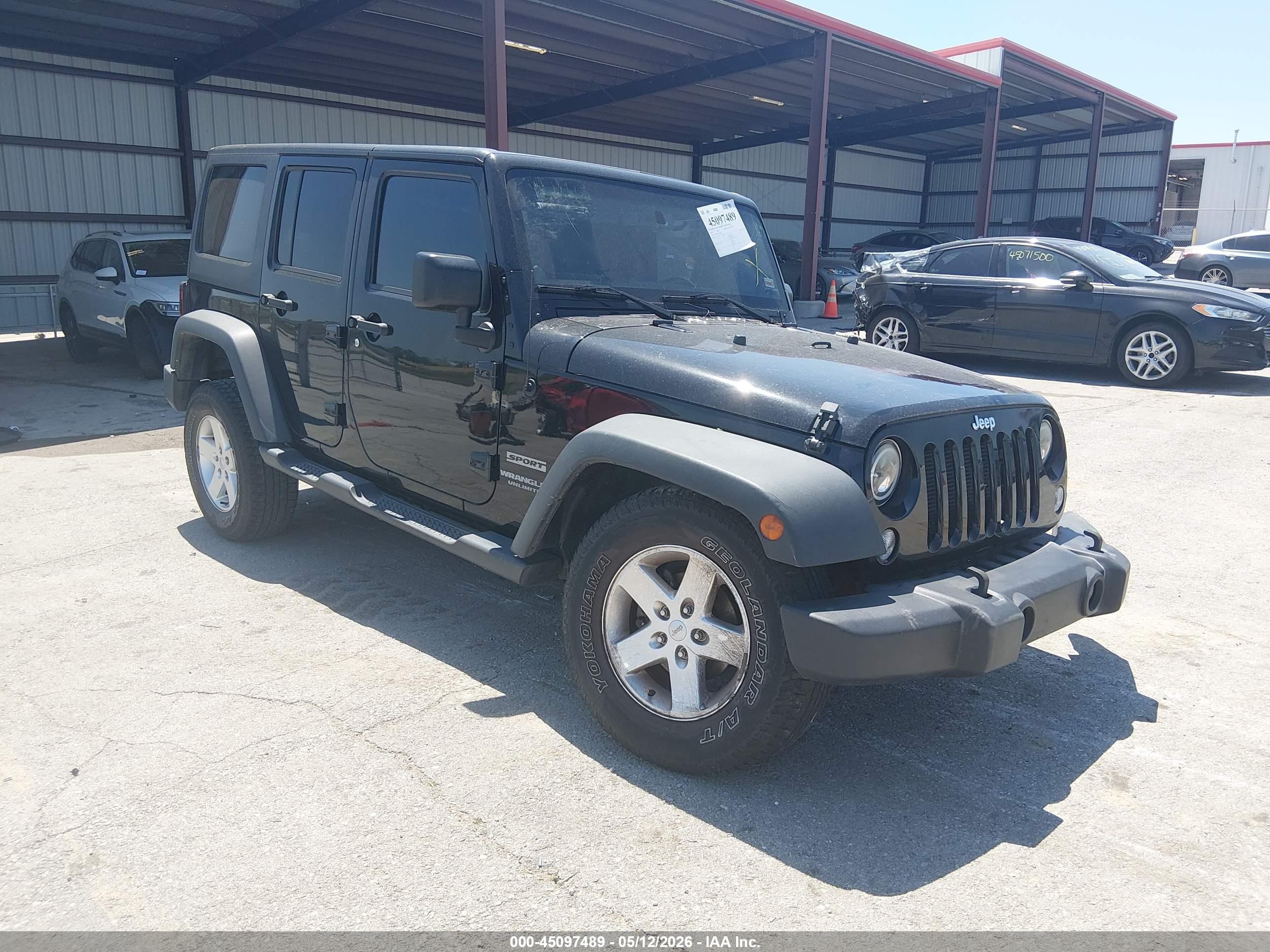 2014 Jeep Wrangler Unlimited Sport Black vin: 1C4BJWDG3EL281863