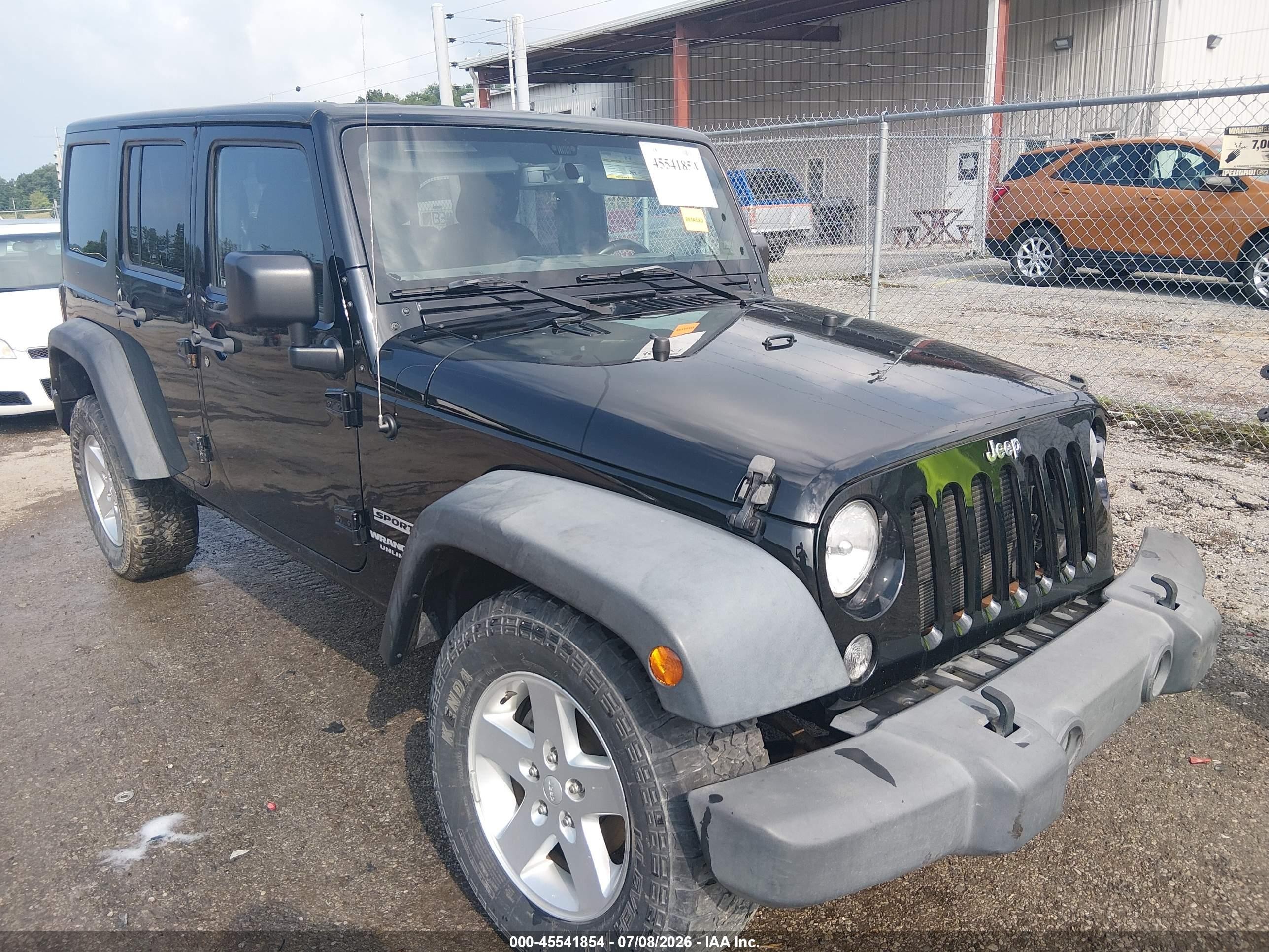 2015 Jeep Wrangler Unlimited Sport Черный vin: 1C4BJWDG3FL519437