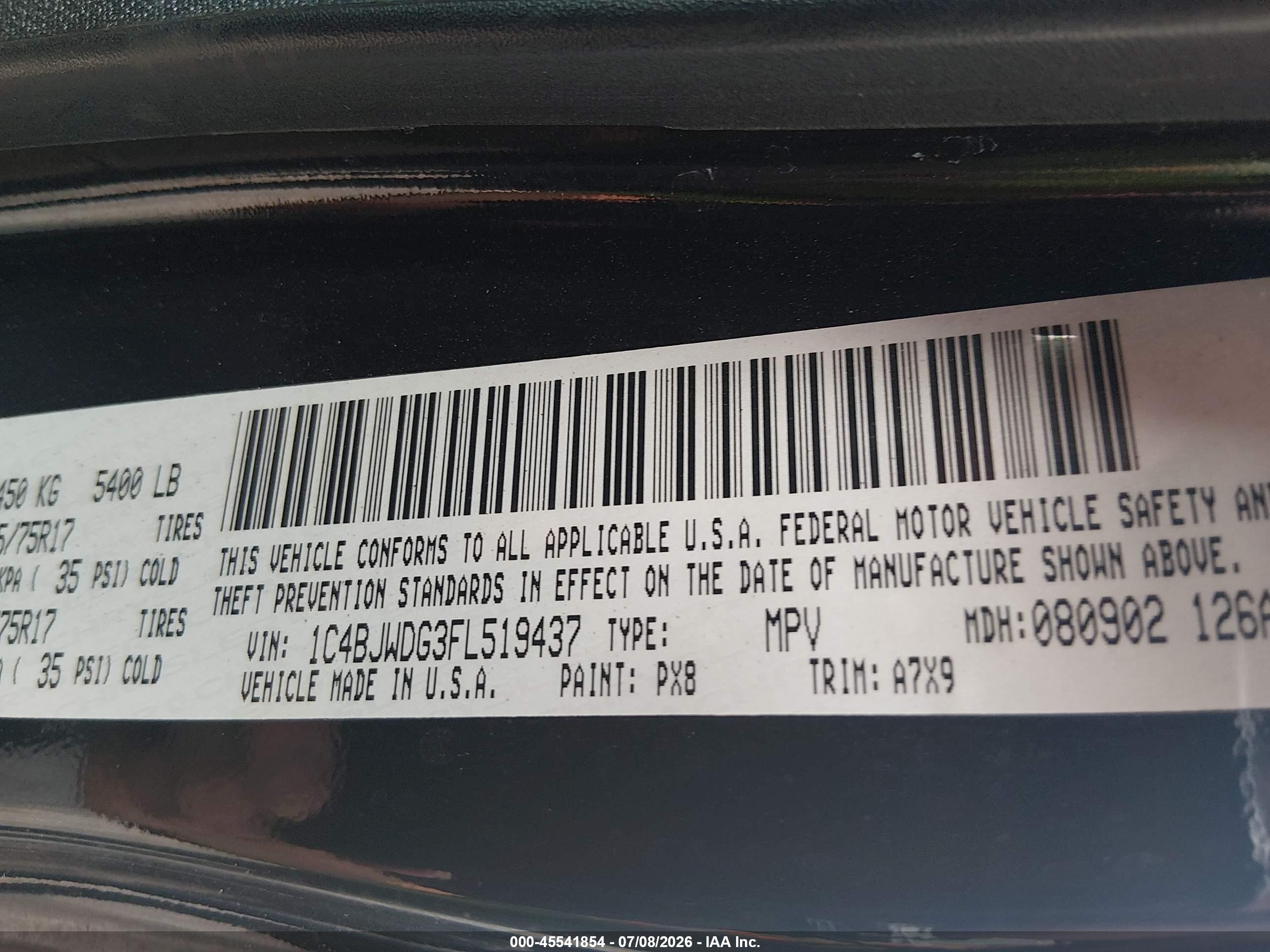 2015 Jeep Wrangler Unlimited Sport Черный vin: 1C4BJWDG3FL519437