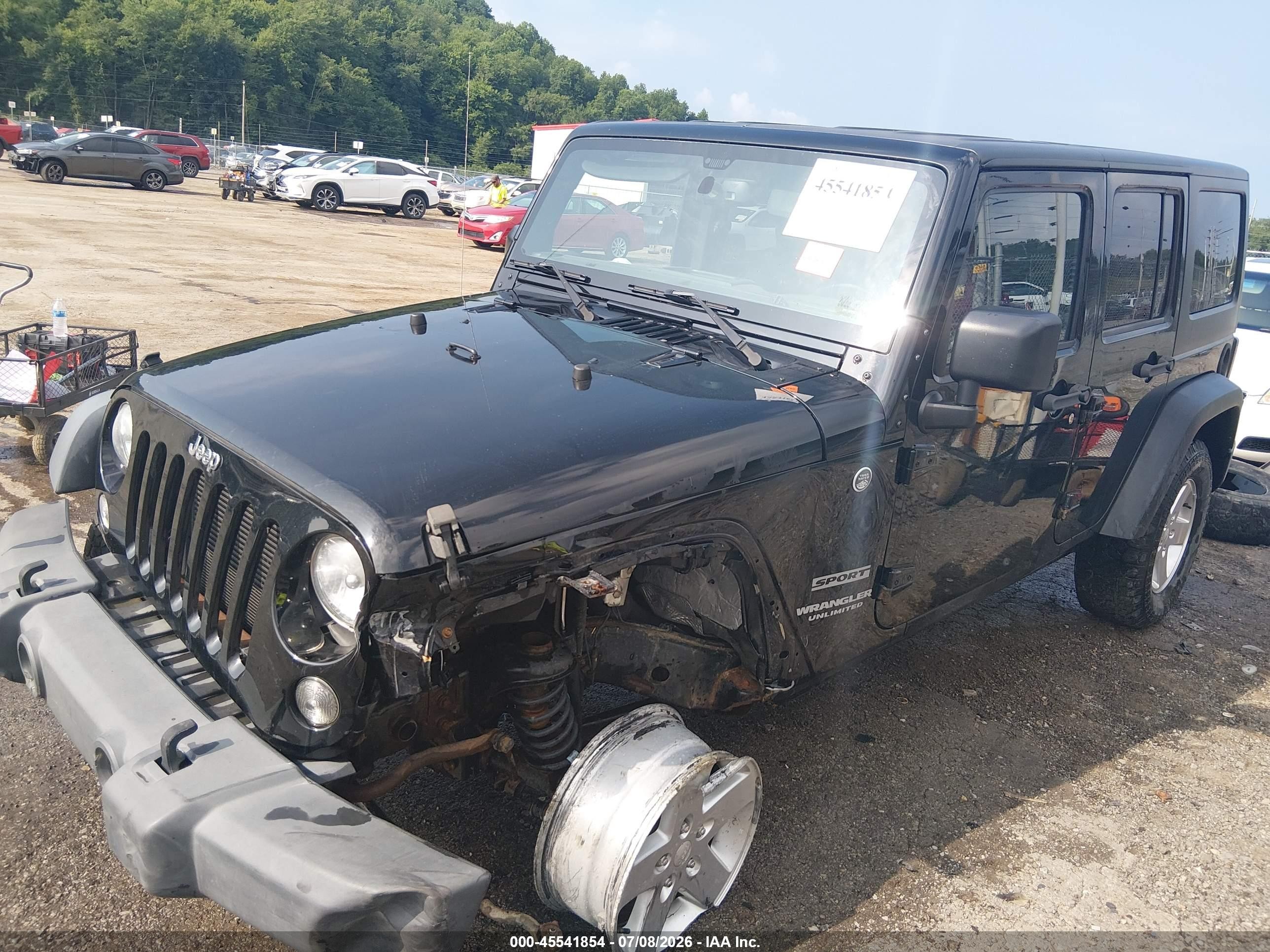 2015 Jeep Wrangler Unlimited Sport Черный vin: 1C4BJWDG3FL519437