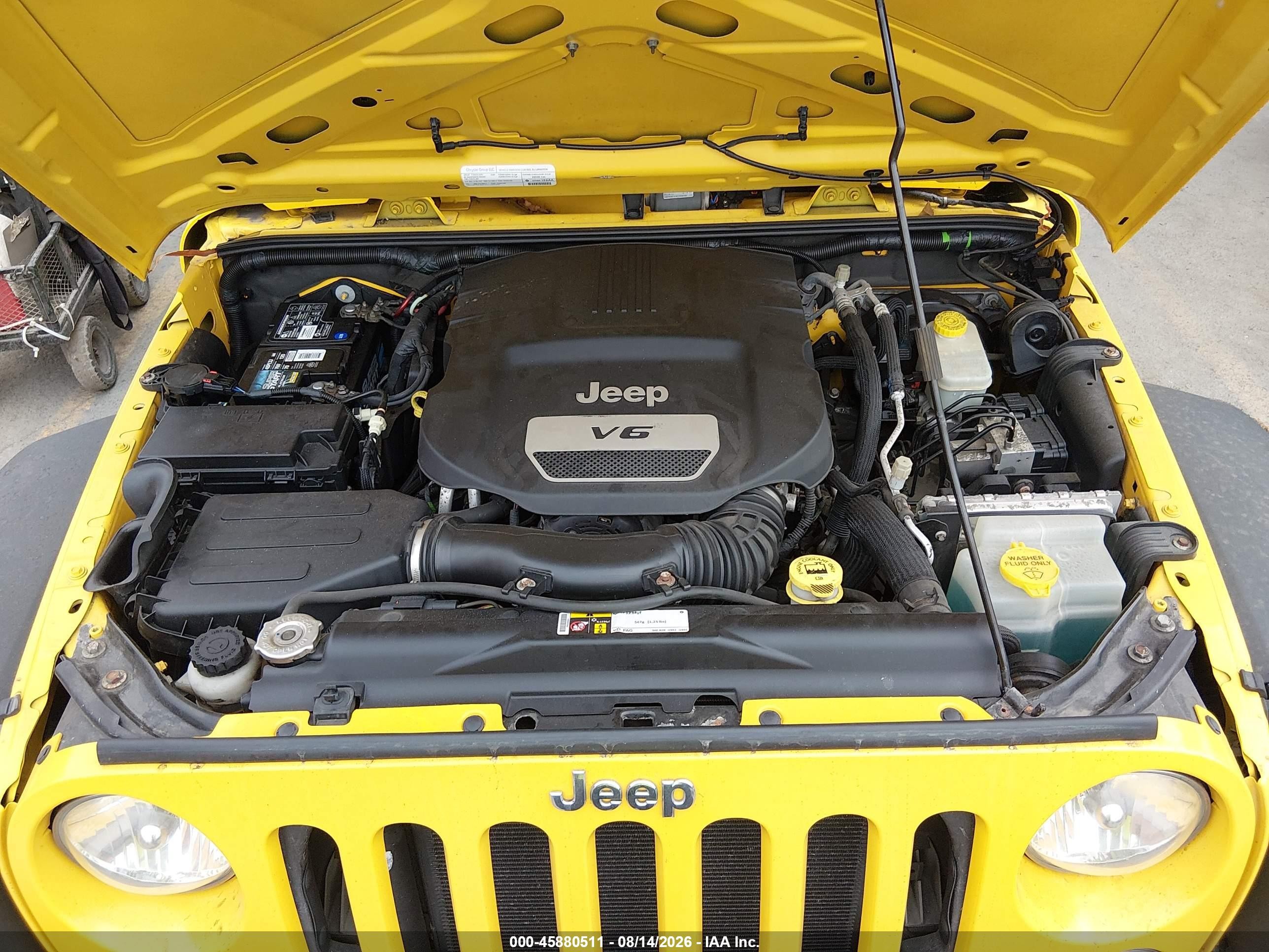 2015 Jeep Wrangler Unlimited Sport Yellow vin: 1C4BJWDG3FL625306